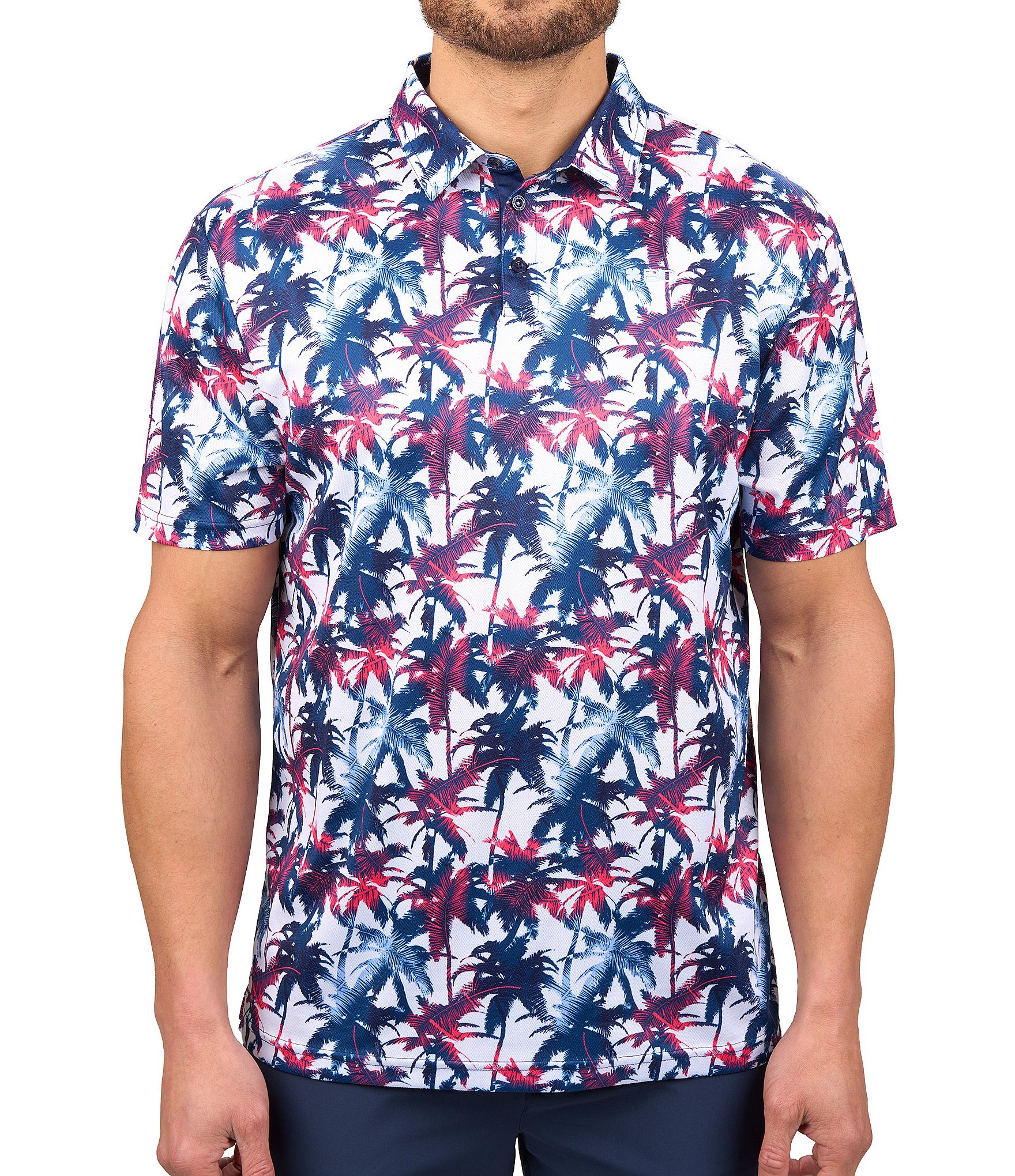 BLACK CLOVER Bahama Vibes Short Sleeve Printed Polo Shirt