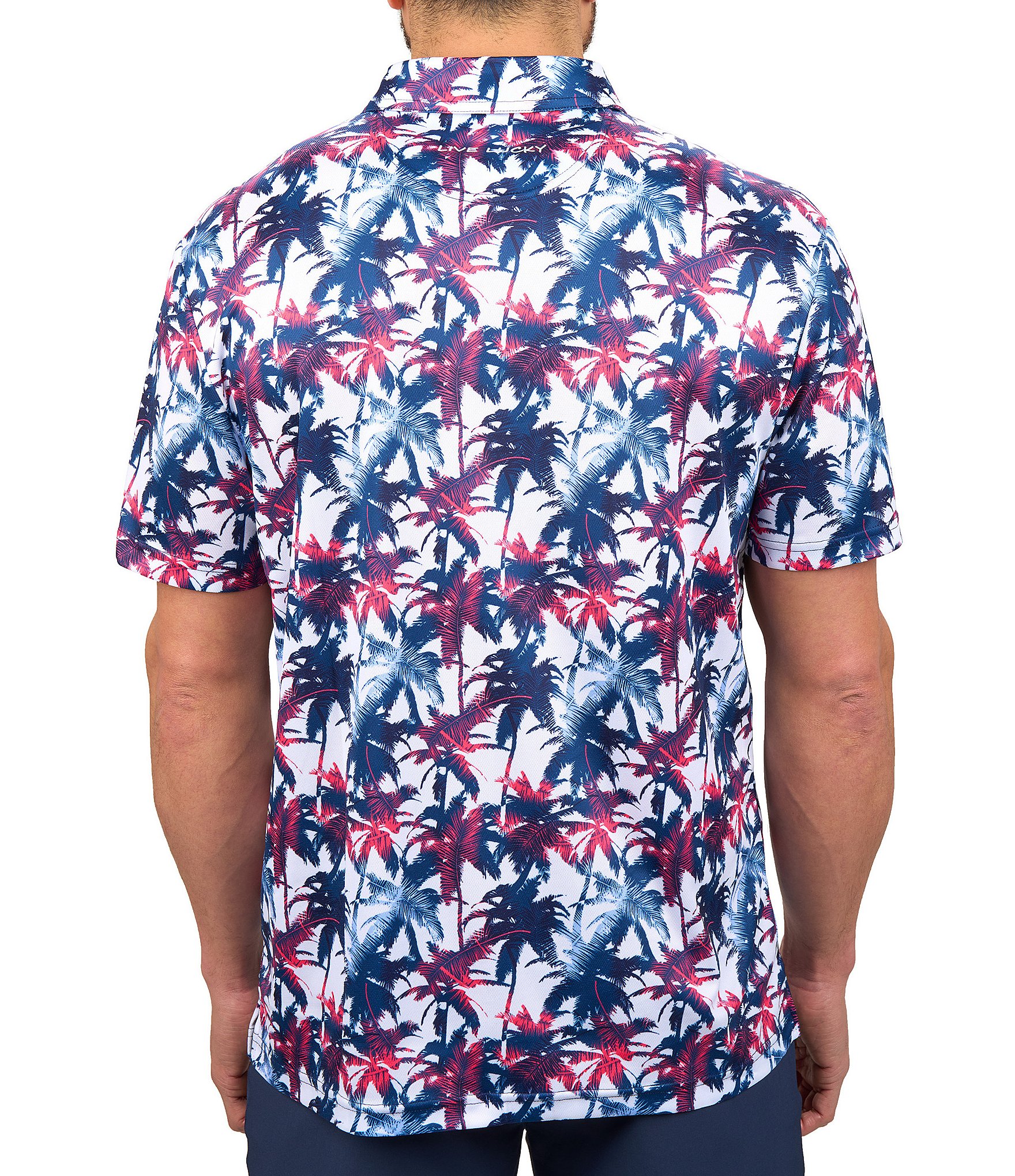 BLACK CLOVER Bahama Vibes Short Sleeve Printed Polo Shirt