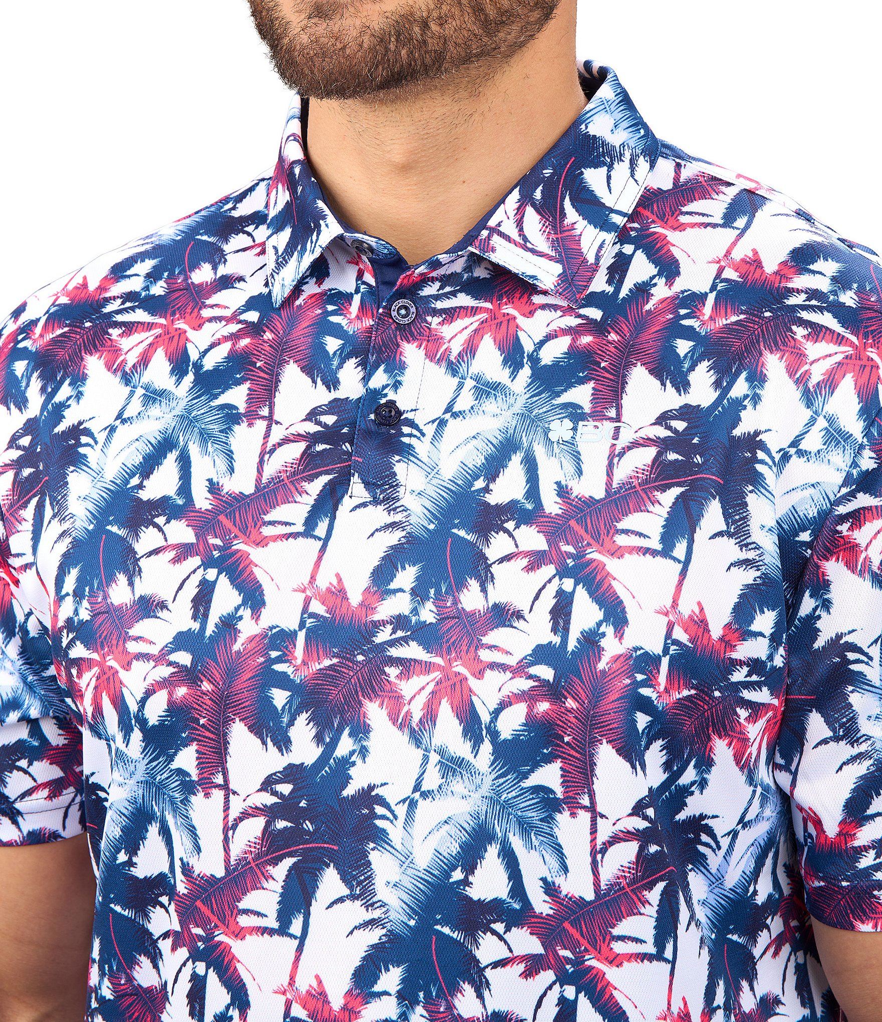 BLACK CLOVER Bahama Vibes Short Sleeve Printed Polo Shirt