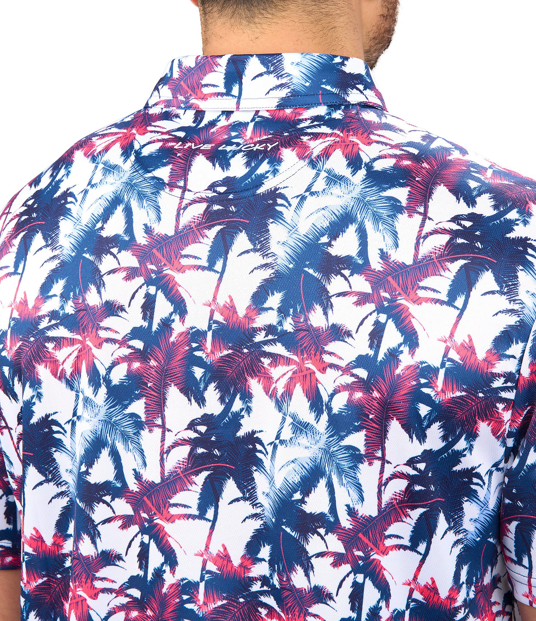 BLACK CLOVER Bahama Vibes Short Sleeve Printed Polo Shirt