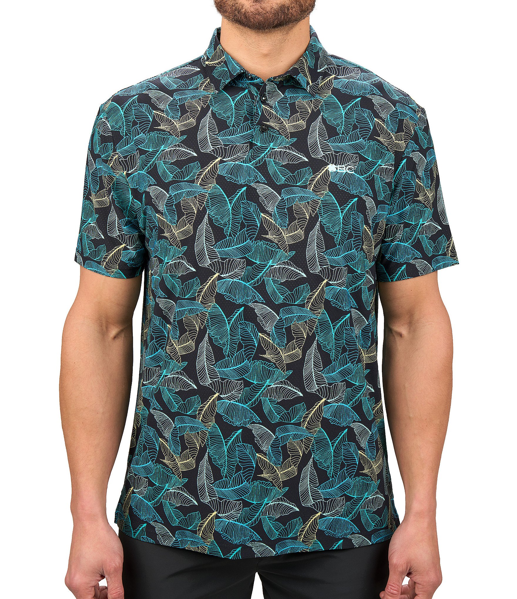 BLACK CLOVER Island Dream Printed Short Sleeve Polo Shirt