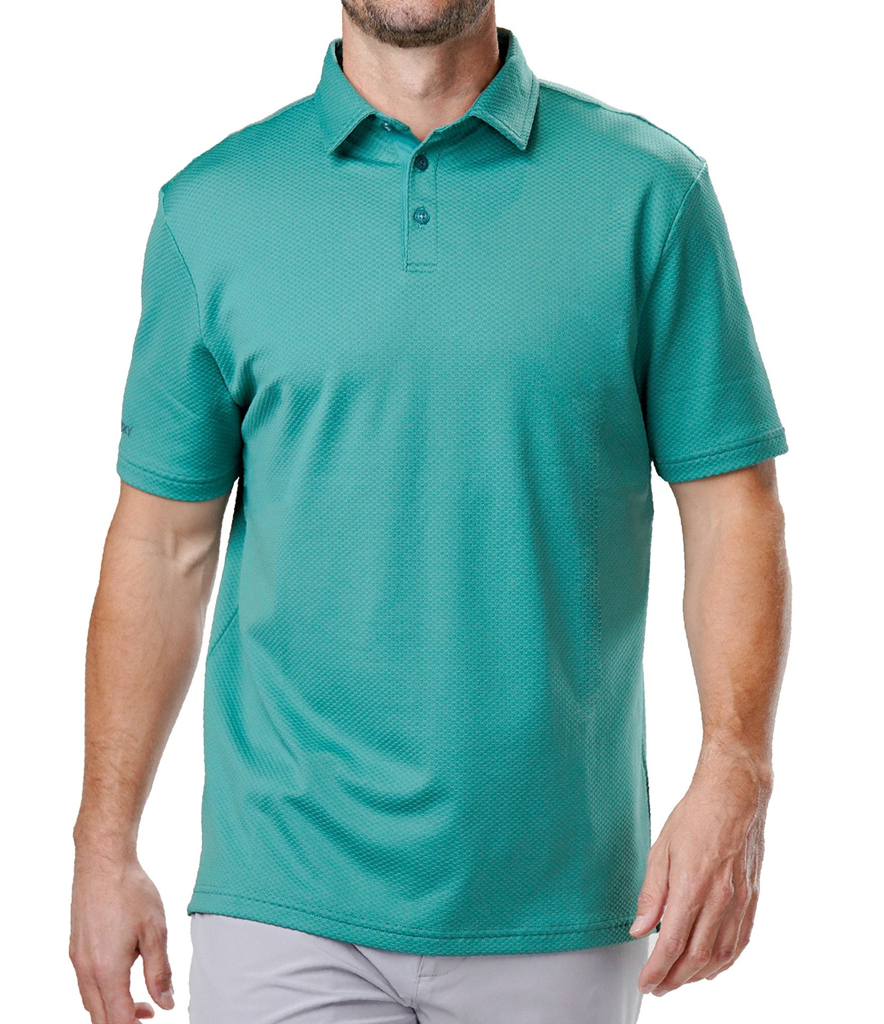 BLACK CLOVER Short Sleeve Johnnie Polo Athletic Knit Polo Shirt | Dillard's
