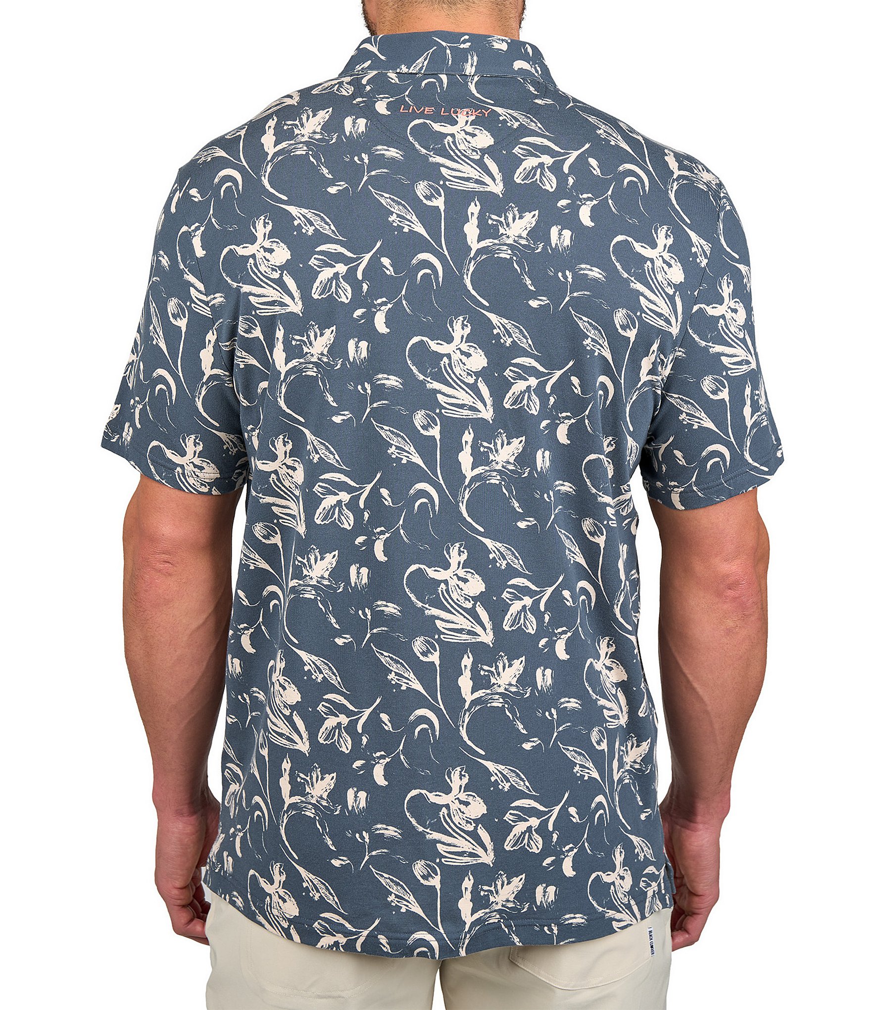 BLACK CLOVER Sway Cool Printed Short Sleeve Polo Shirt