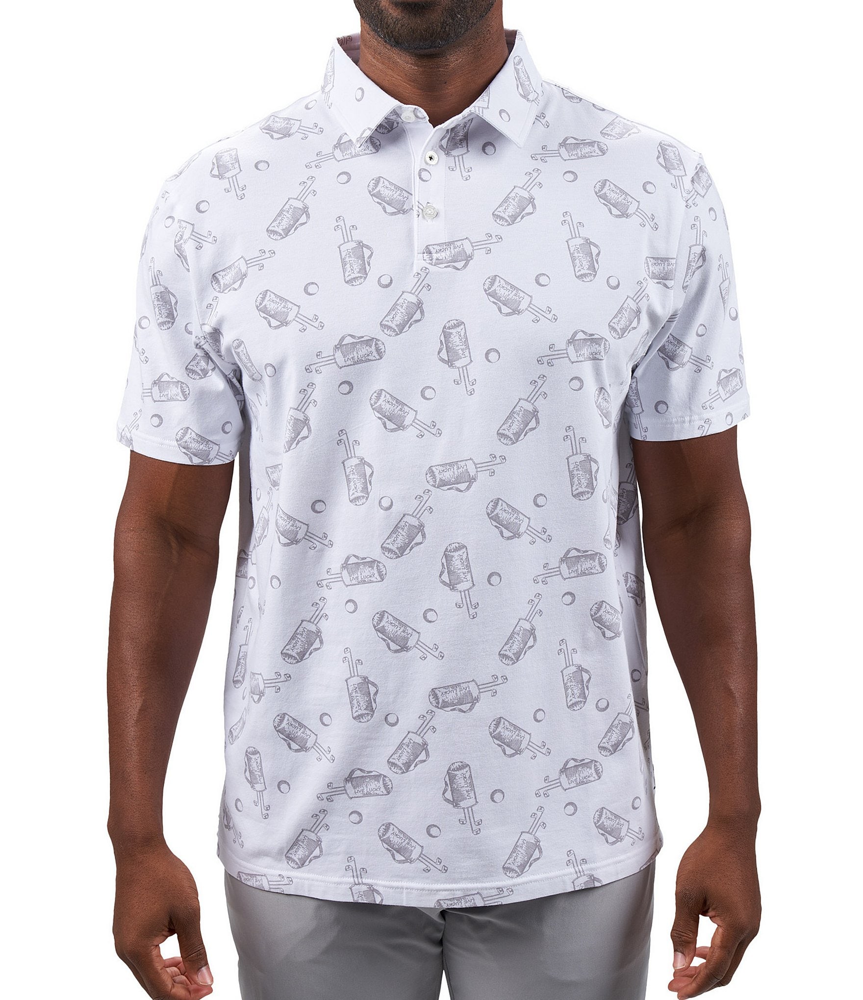 BLACK CLOVER Weekend Short Sleeve Printed Polo Shirt