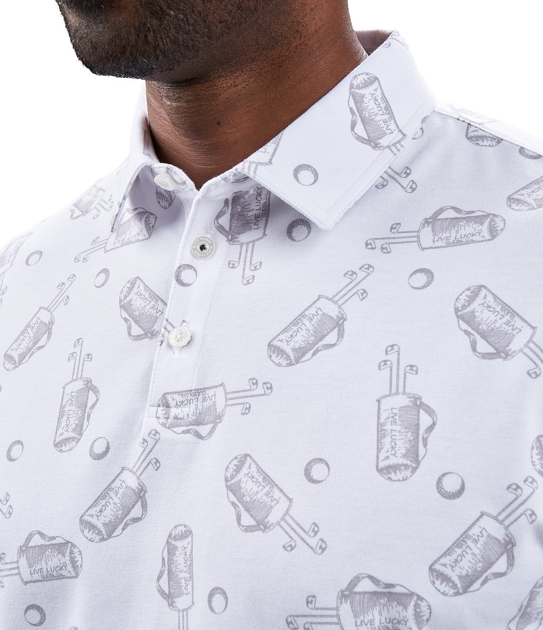 BLACK CLOVER Weekend Short Sleeve Printed Polo Shirt