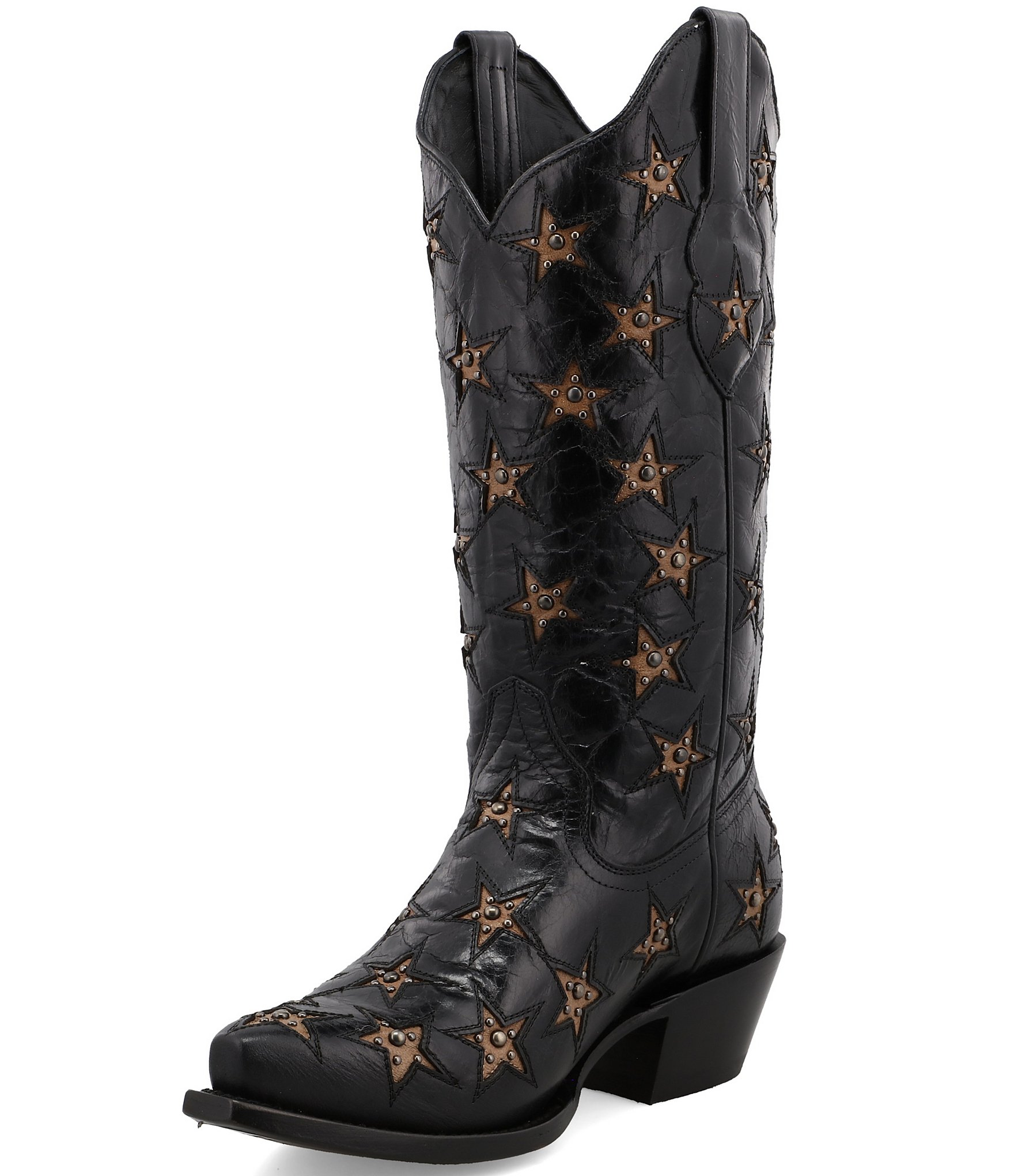 Black Star Marfa Star Stud Embellished Western Boots