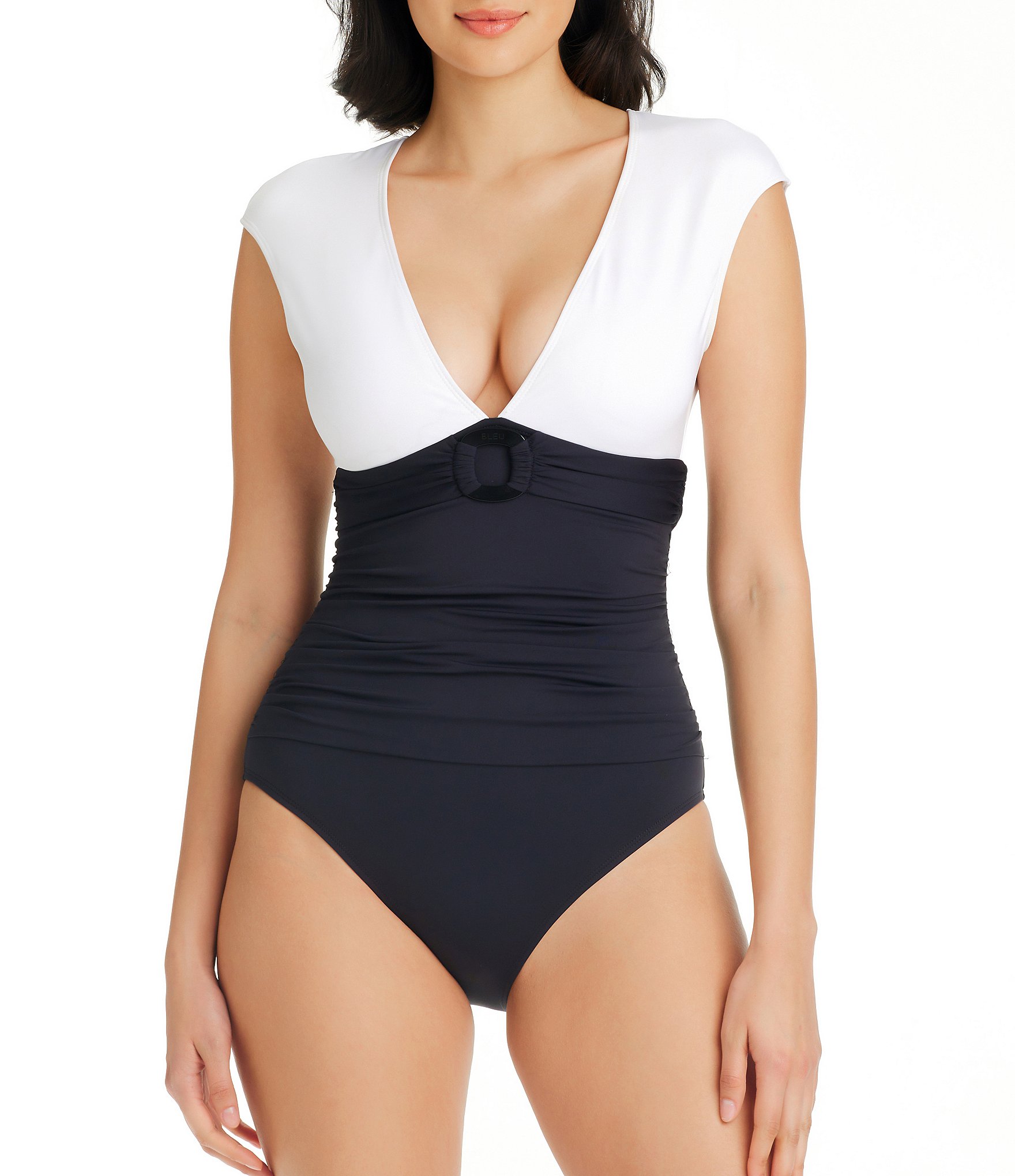 Tommy Bahama Island Cays Color Blocked Tie One Piece Swimsuit