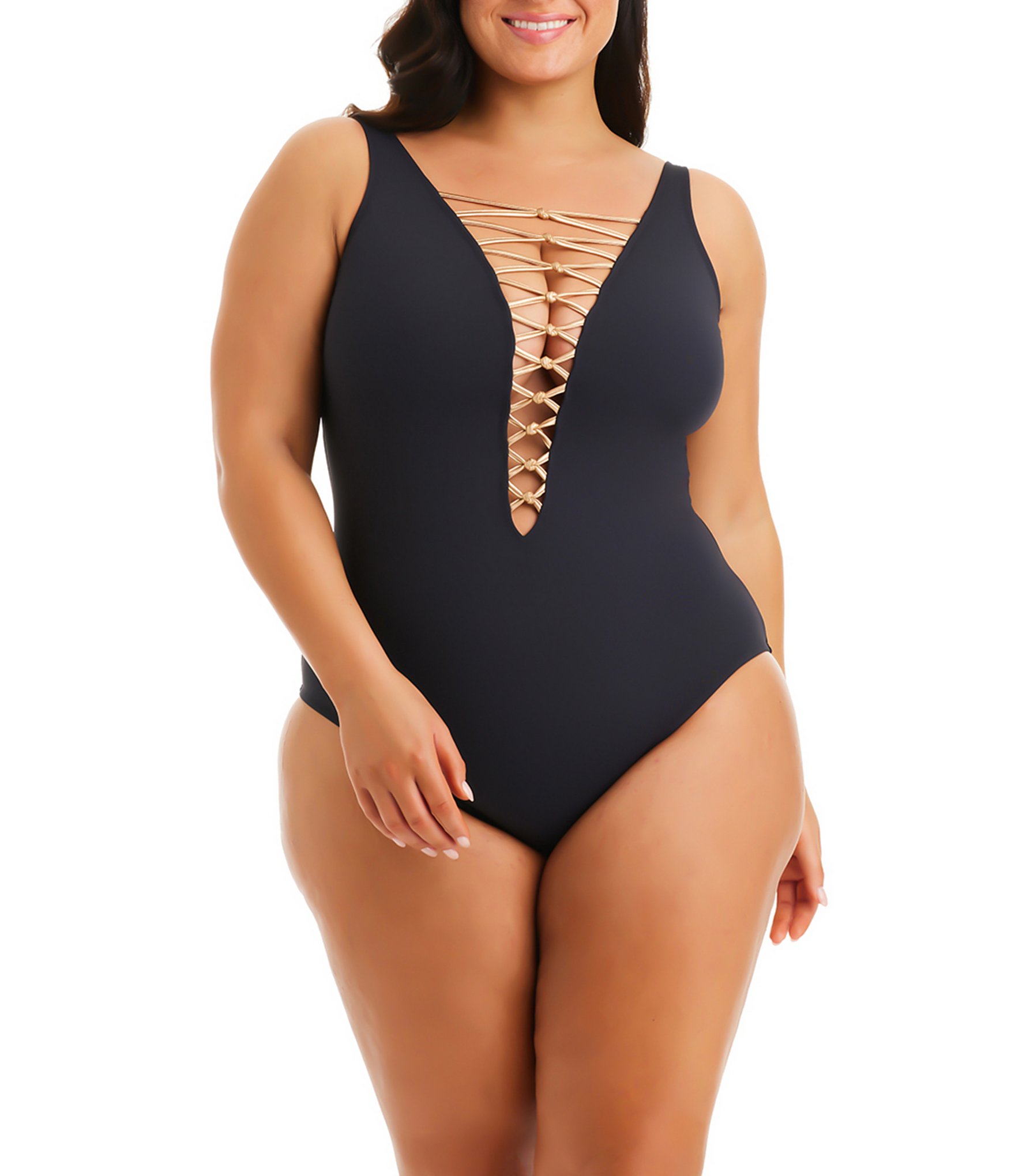 Samuel Red Apariencia nike women's: Plus-Size Swimsuits & Cover-Ups | Dillard's