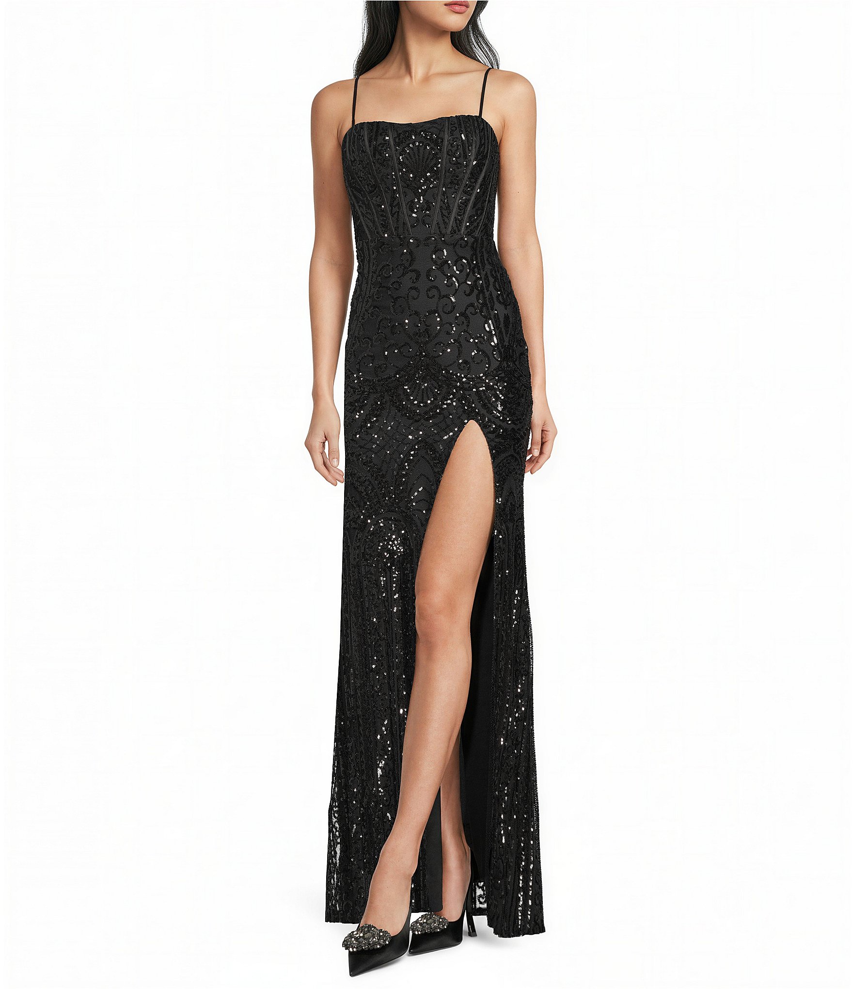 Juniors' Black Sequin & Sparkling Dresses | Dillard's Juniors' Black Sequin & Sparkling Dresses | Dillard's