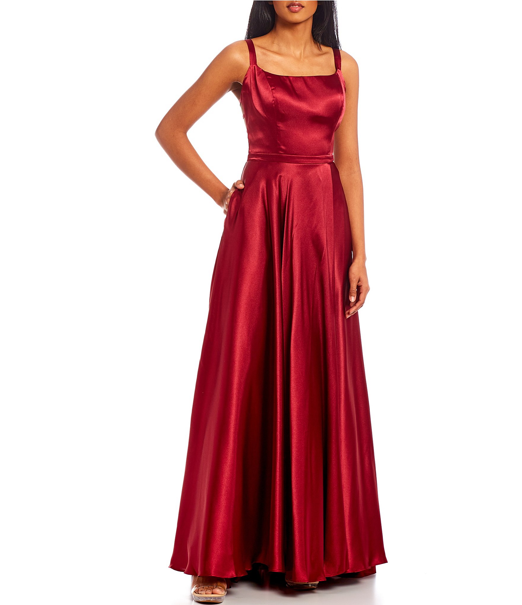 Blondie Nites Square Neck Princess Seamed Double Strap Back 