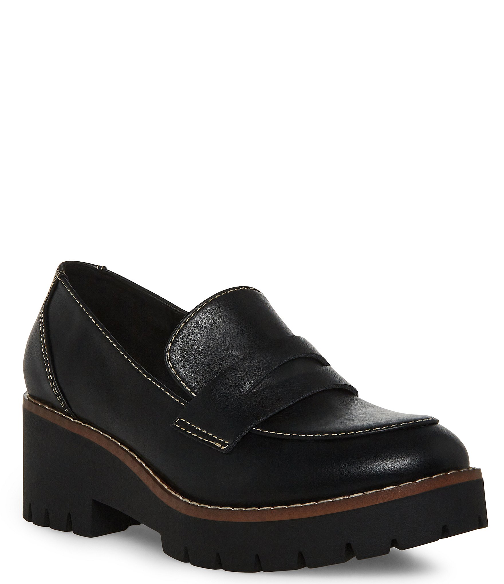 Blondo Dulce Waterproof Lug Sole Leather Penny Loafers | Dillard's