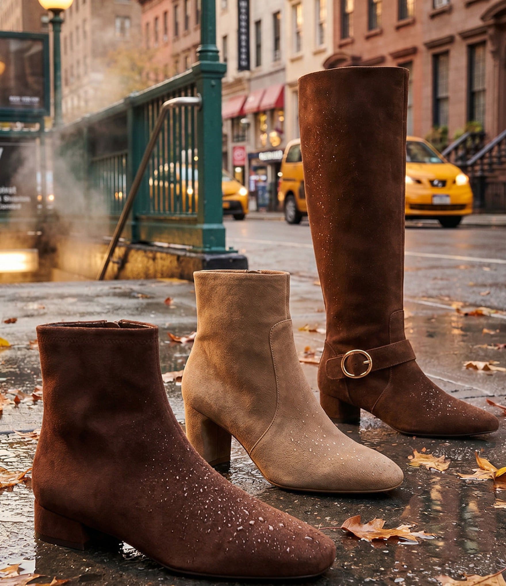 Blondo Mara Waterproof Suede Mid Heel Booties