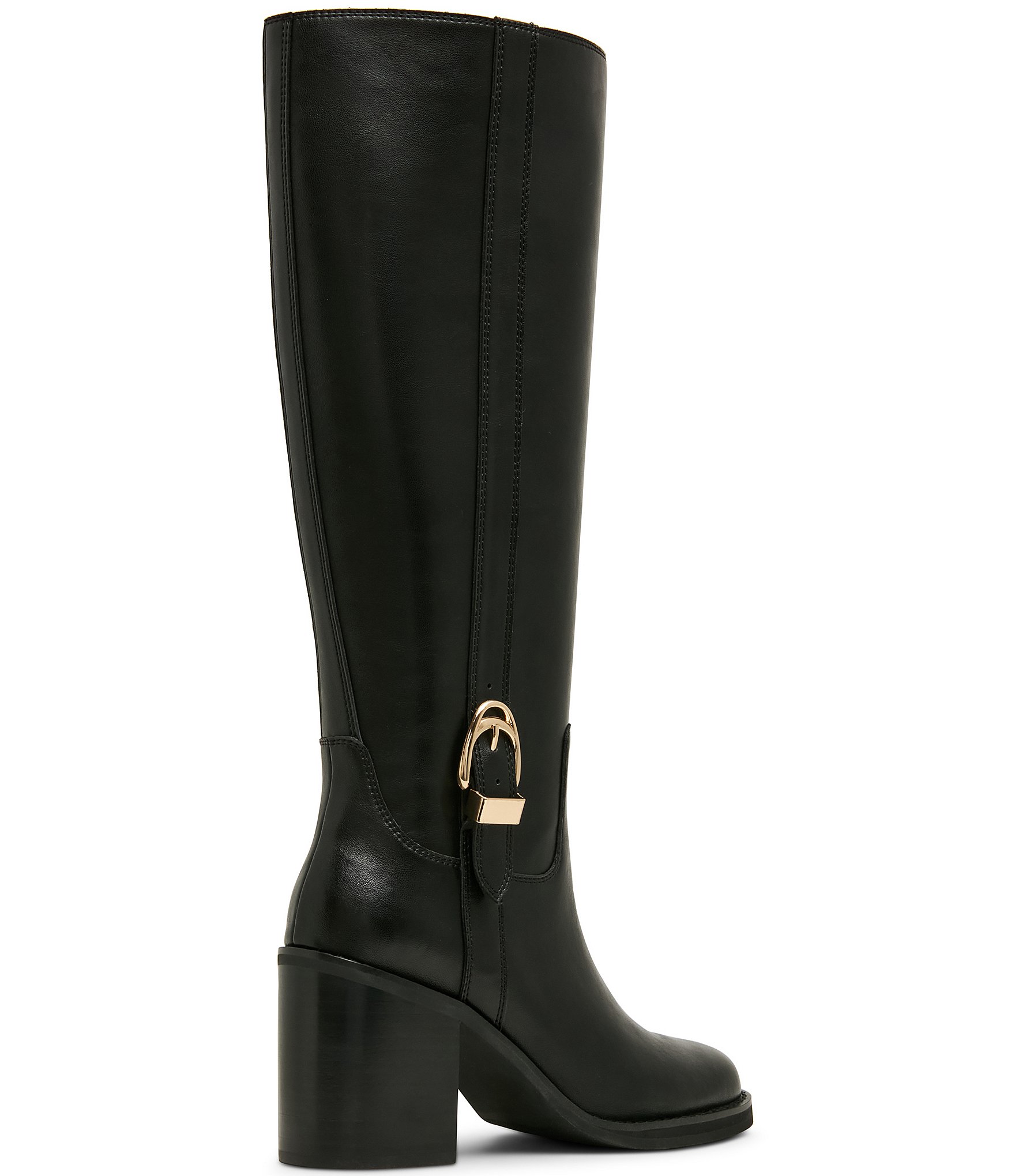 Blondo Nicky Waterproof Leather Buckle Detail Tall Boots
