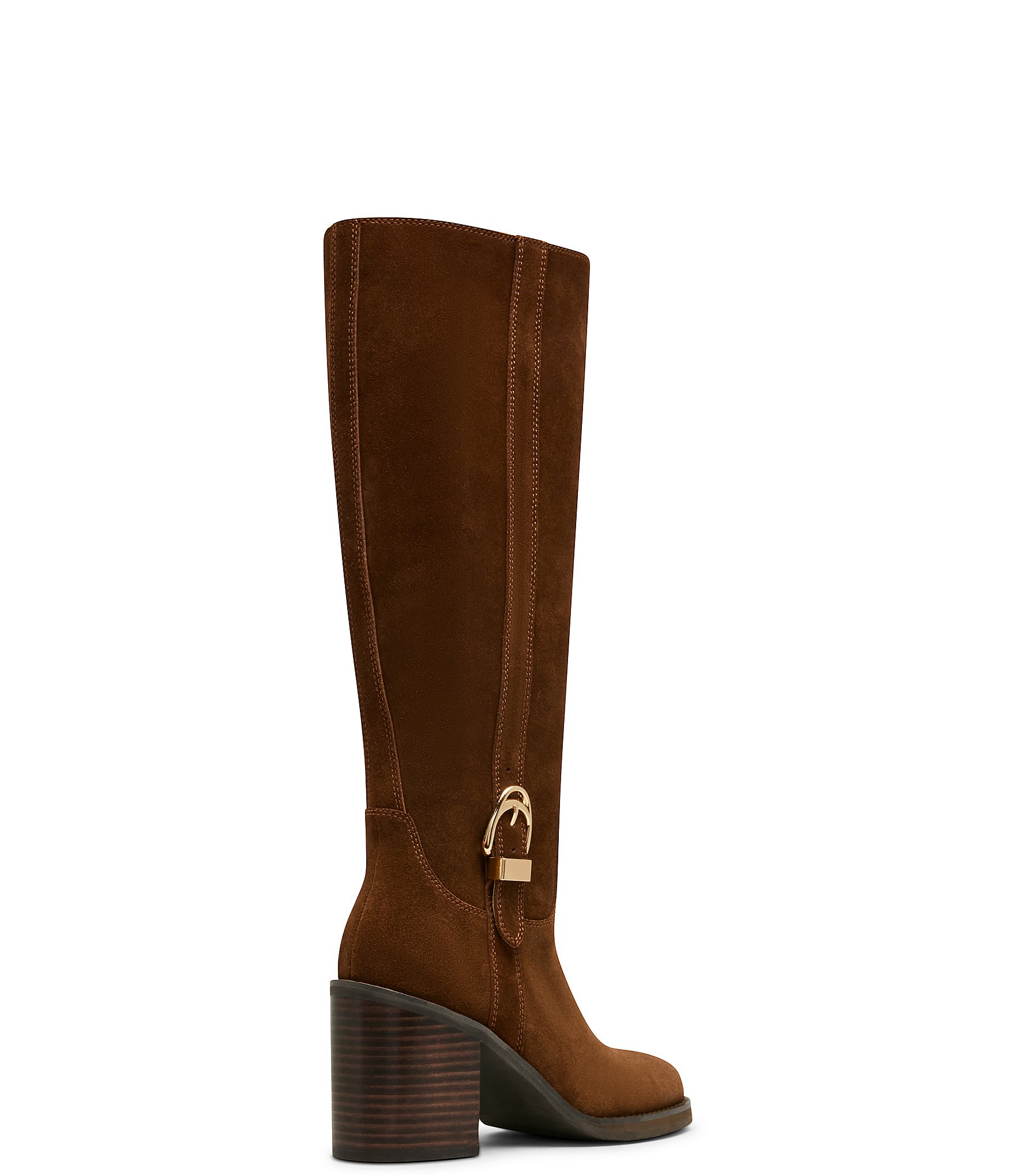 Blondo Nicky Waterproof Suede Buckle Detail Tall Boots