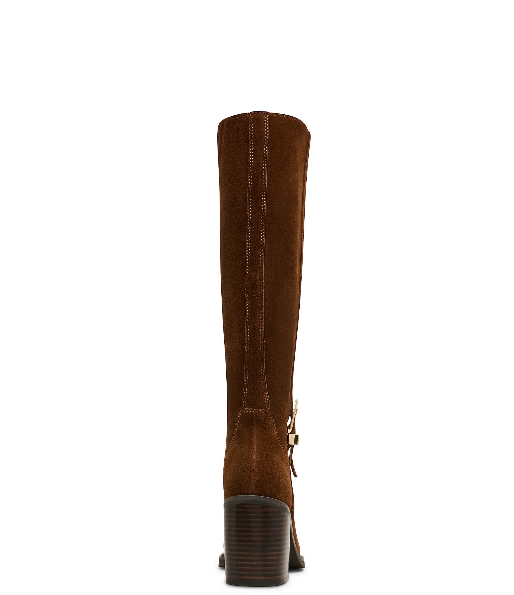 Blondo Nicky Waterproof Suede Buckle Detail Tall Boots