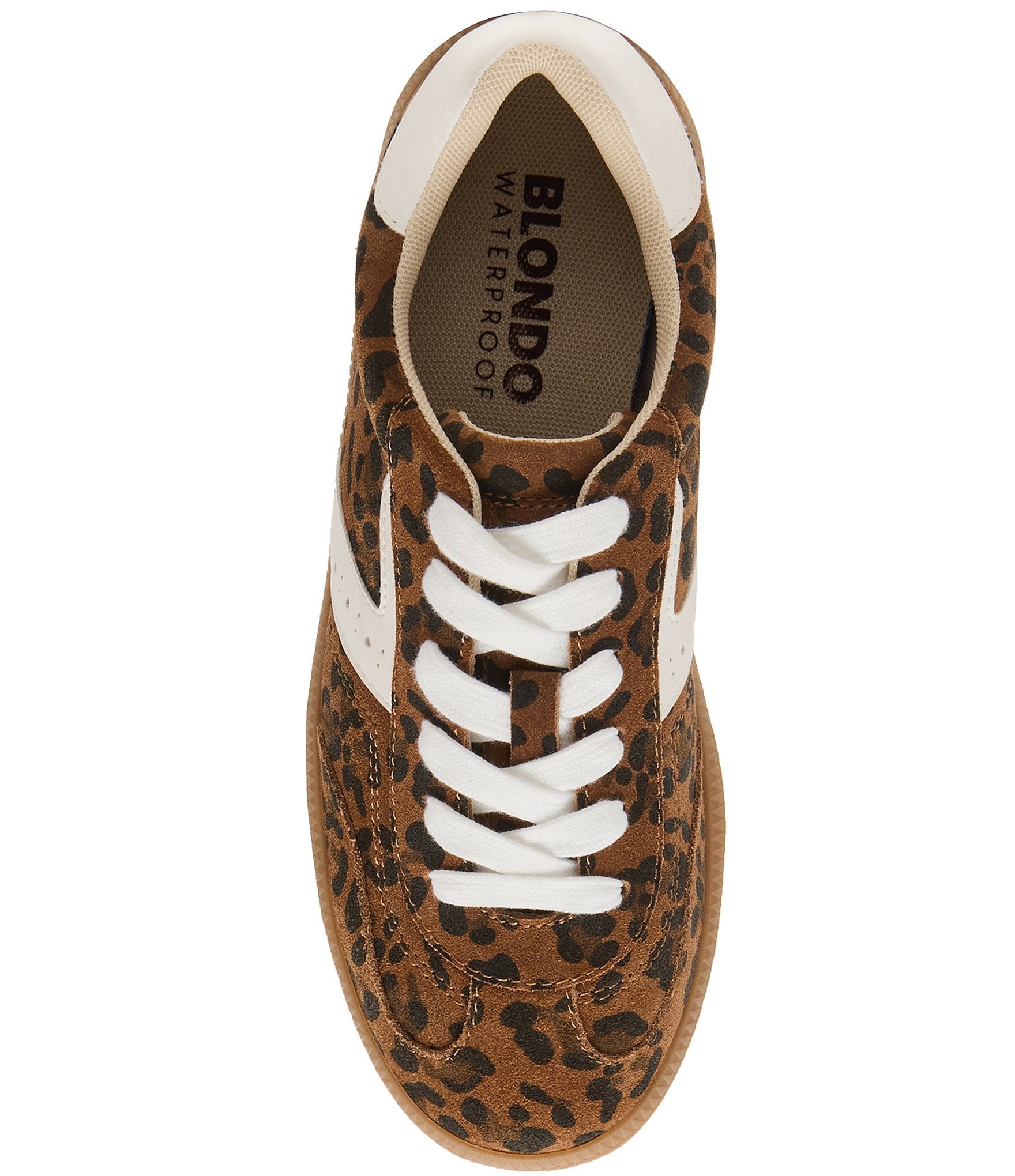 Blondo Remmie Leopard Print Suede Water Resistant Classic Retro Sneakers