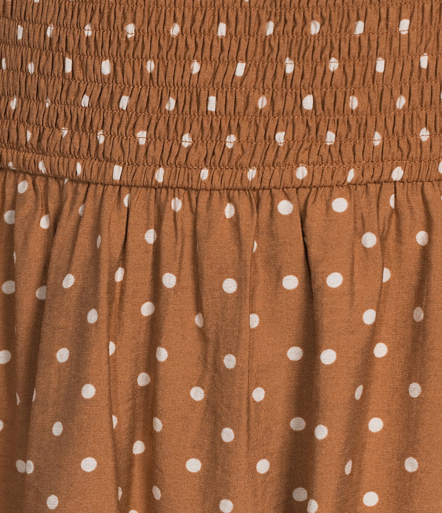 Blu Pepper Polka-Dot Smocked Bow Detail Mini Dress
