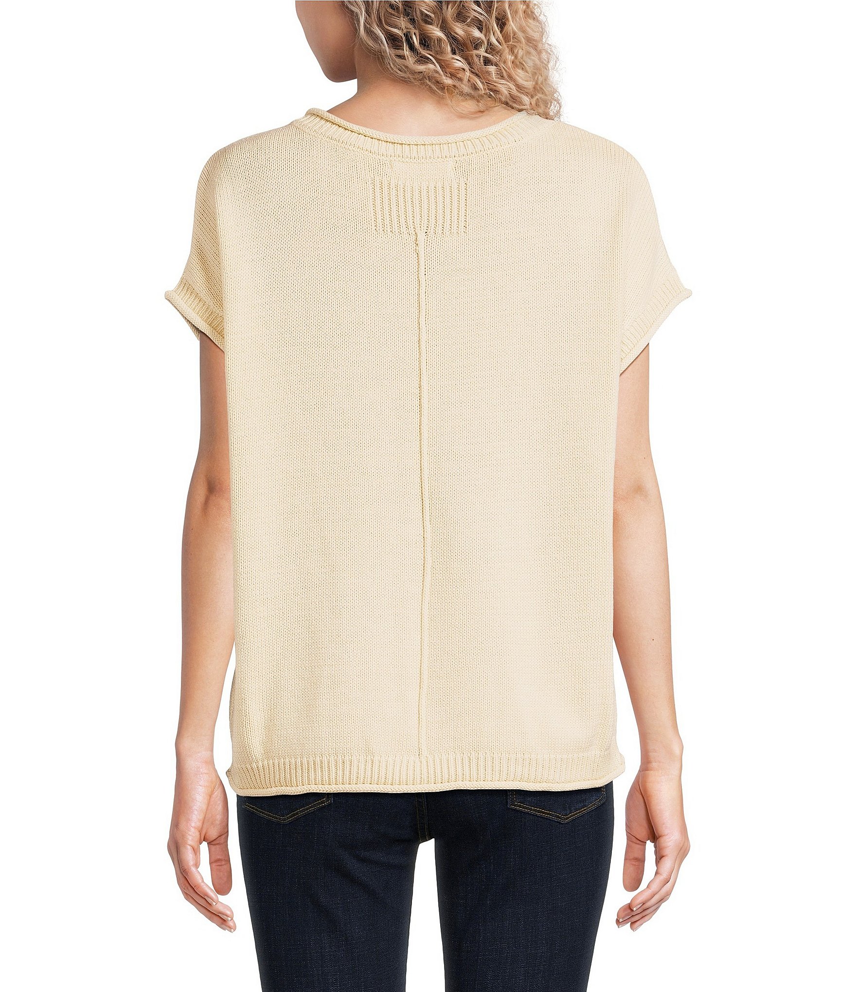 Blu Pepper Western Embroidered Short Sleeve Sweater