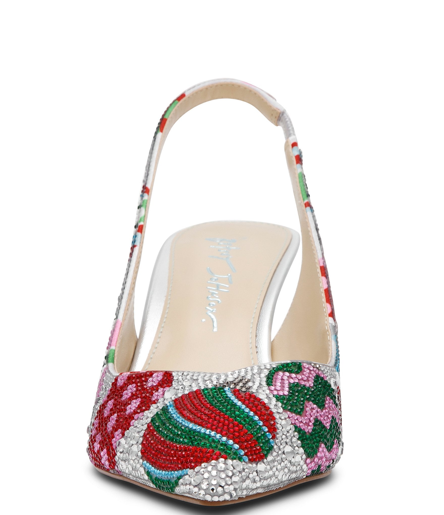 Blue by Betsey Johnson Clark Ornament Print Slingback Pumps