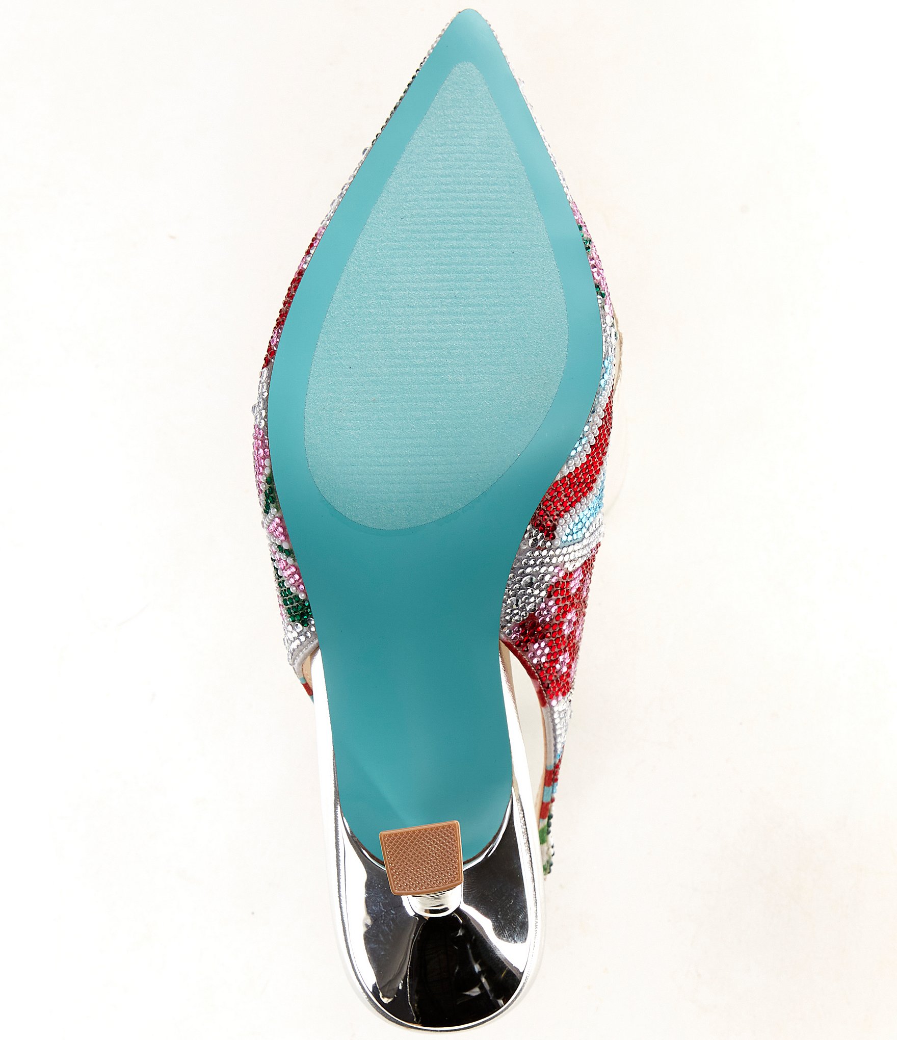 Blue by Betsey Johnson Clark Ornament Print Slingback Pumps