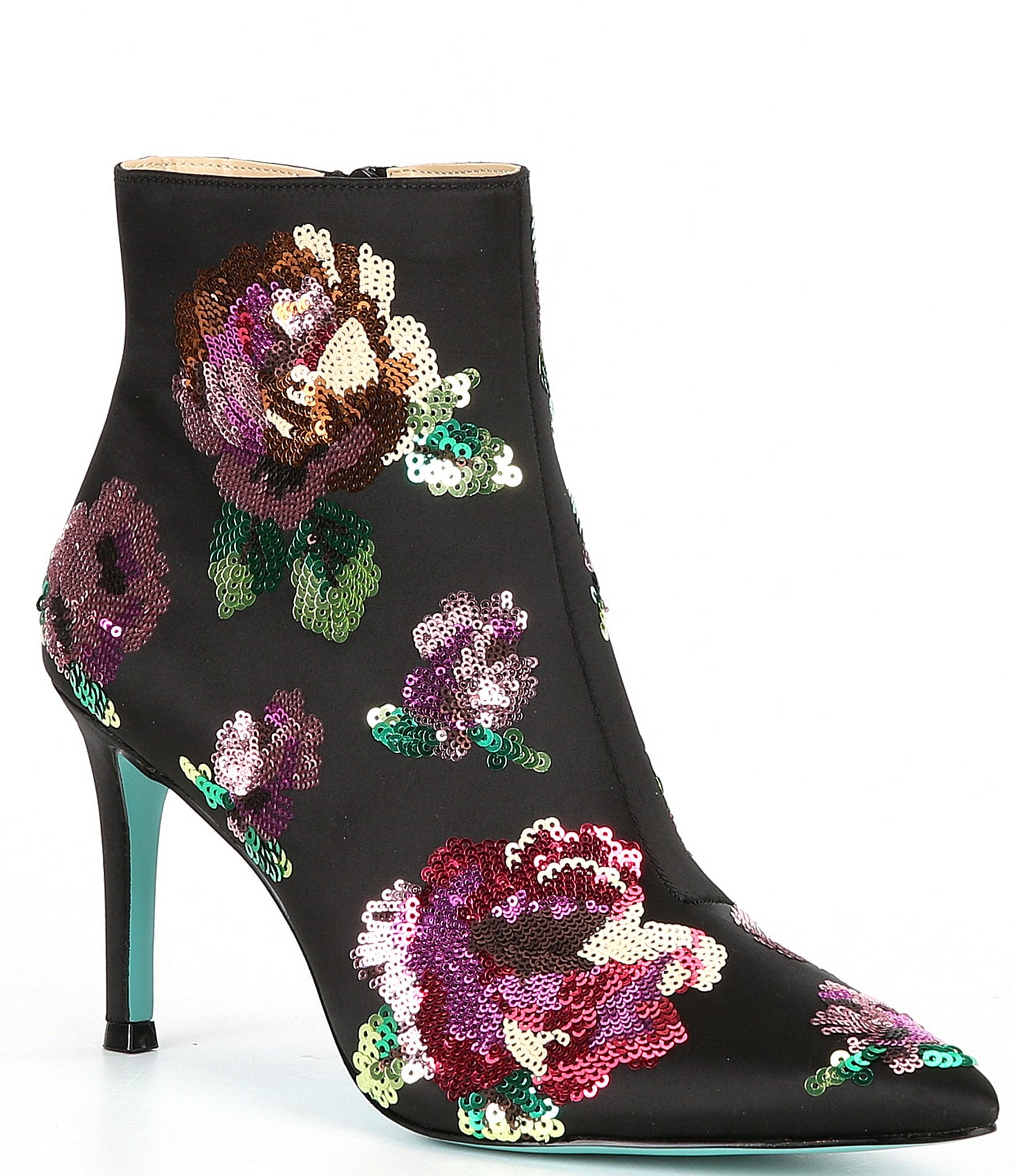 Blue by Betsey Johnson Coper Floral Sequin Booties | Dillard's