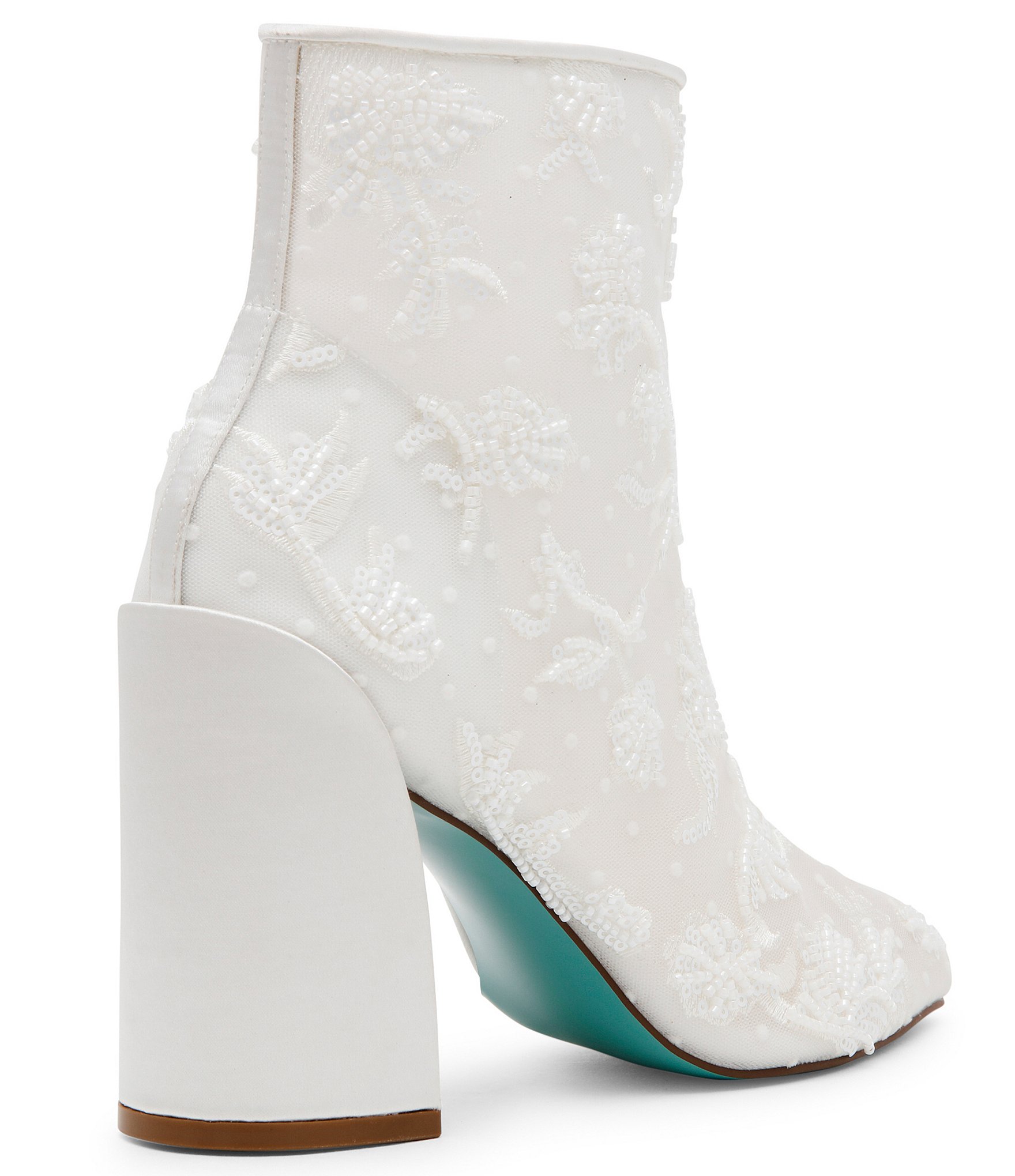 Blue by Betsey Johnson Merri Mesh Flower Booties