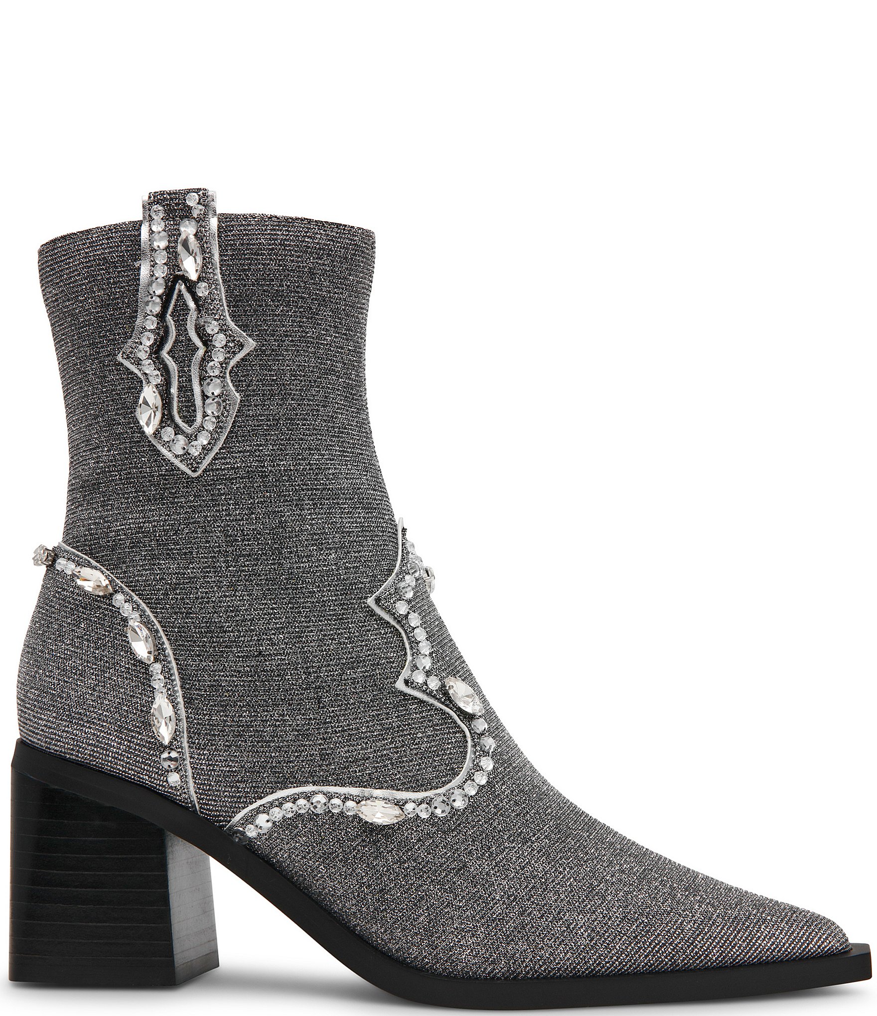 Blue by Betsey Johnson Tarra Rhinestone Embellished Western Booties