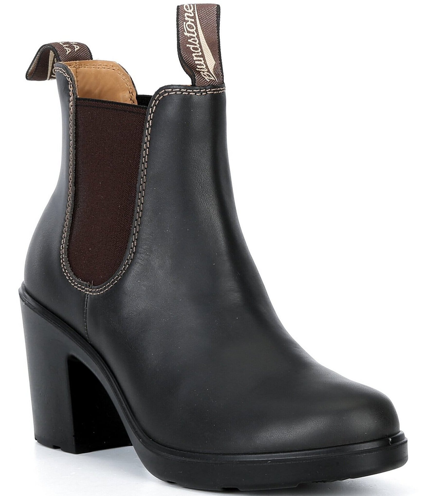 Blundstone Women's Block Heeled Water-Resistant Leather Booties