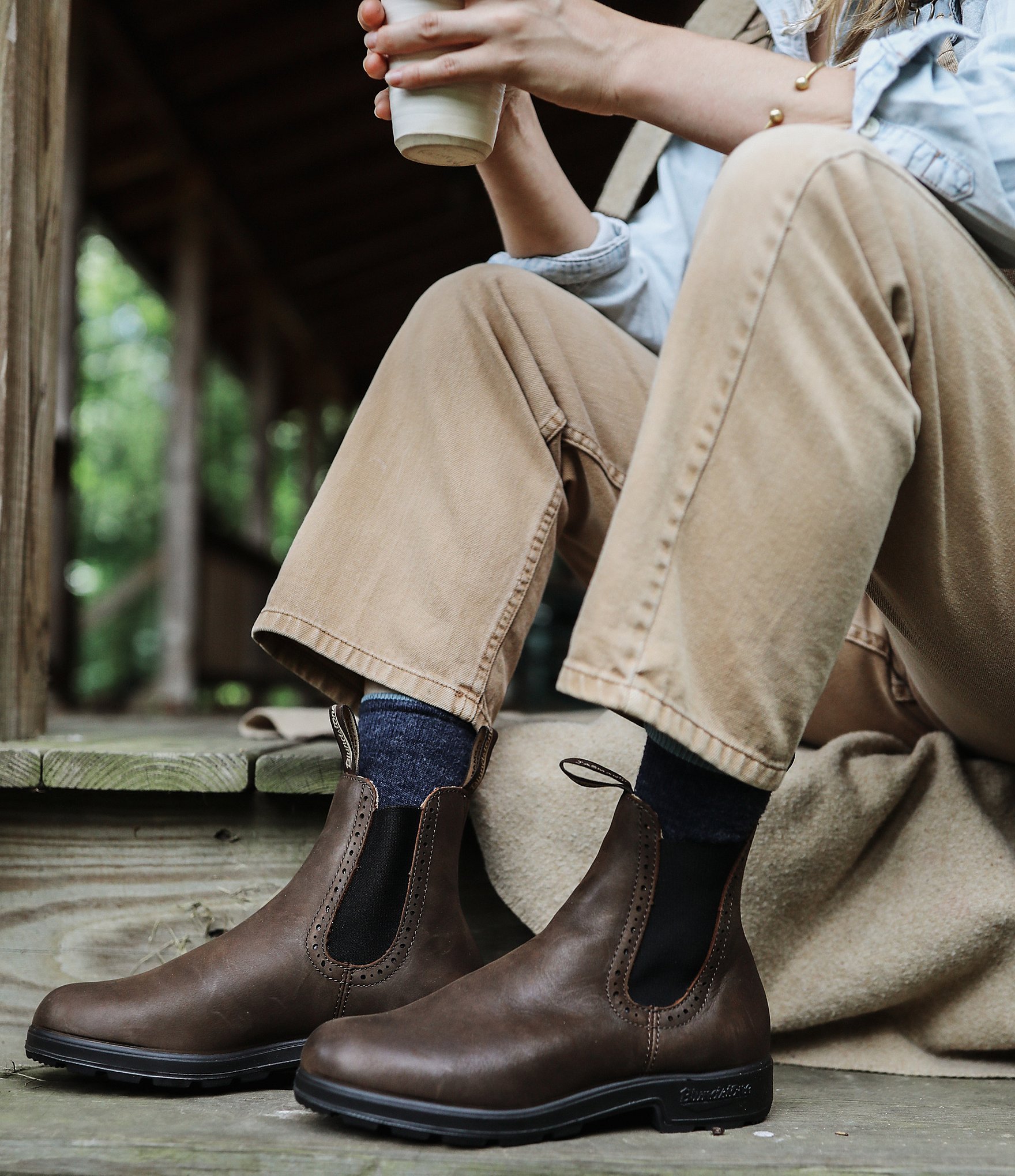 Blundstone Women's Original Water-Resistant Leather Brogue Booties