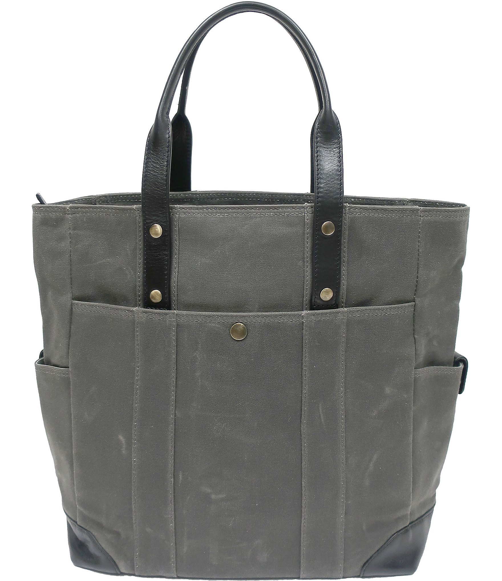 BOCONI Sloan Waxed Canvas and Pull-up Leather Tote Bag