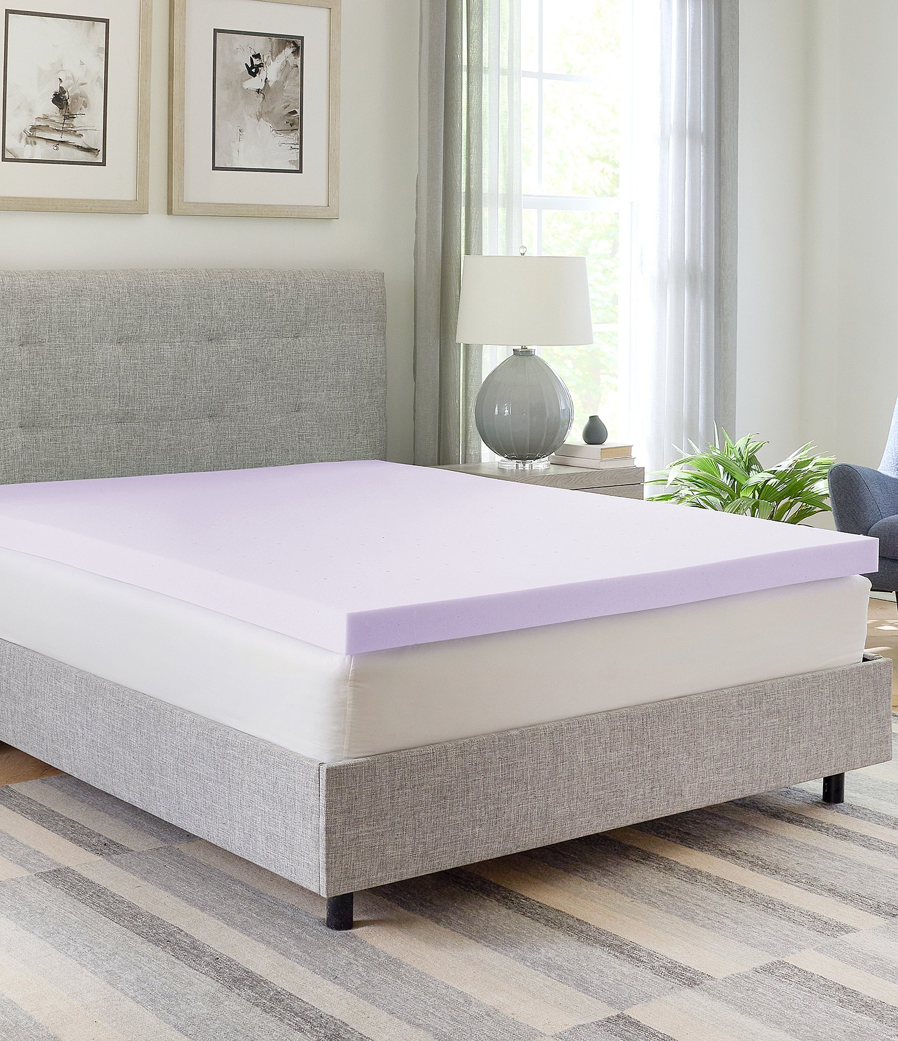 Bodipedic 3 Inch Lavender Infused Memory Foam Mattress Bed Topper Dillards