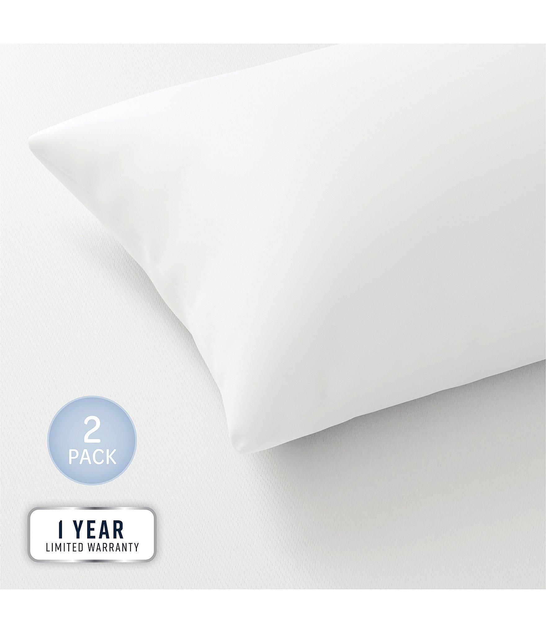BodiPEDIC Fiber Filled Square Euro Pillow Insert, Set of 2