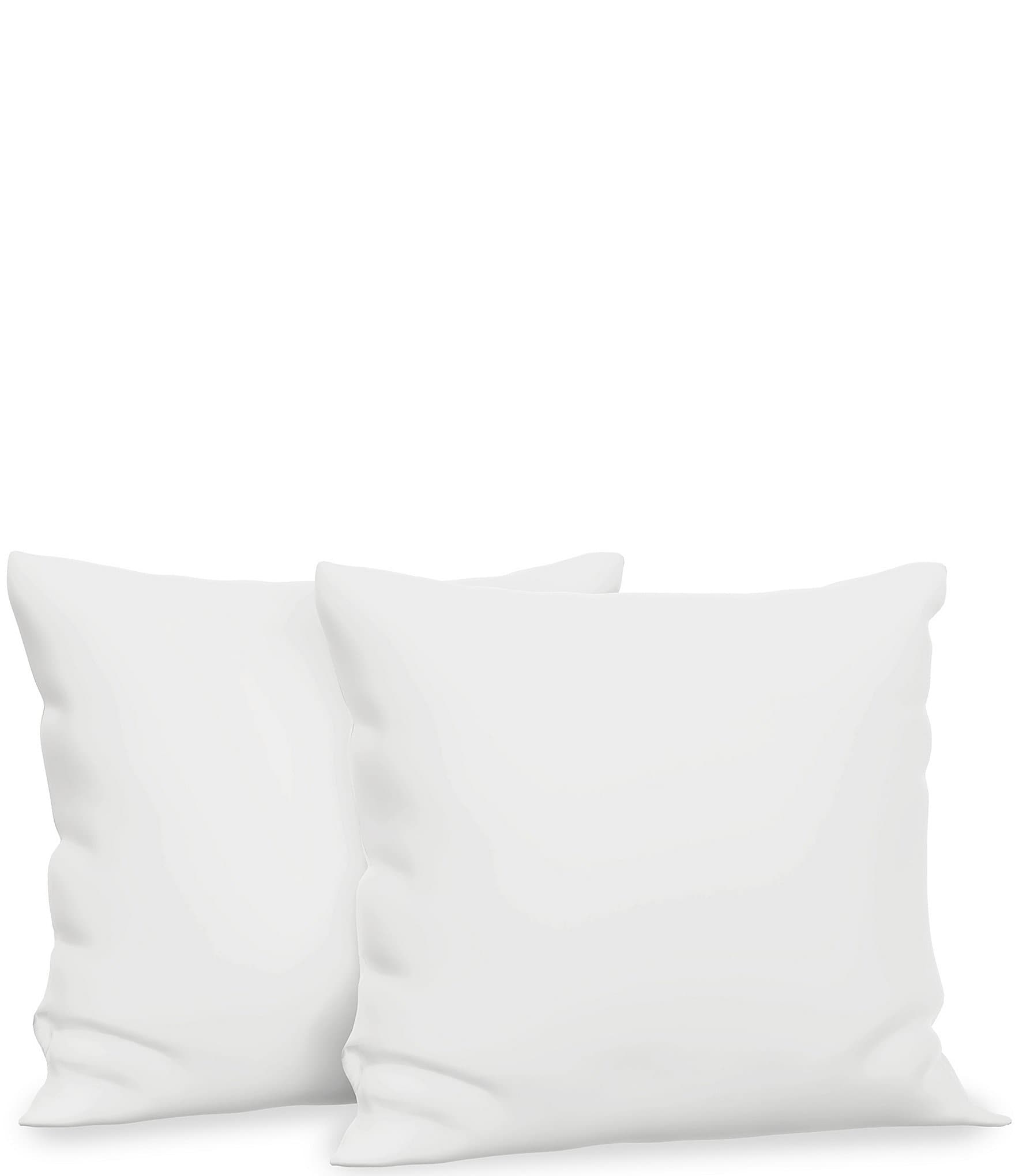 BodiPEDIC Fiber Filled Square Euro Pillow Insert, Set of 2