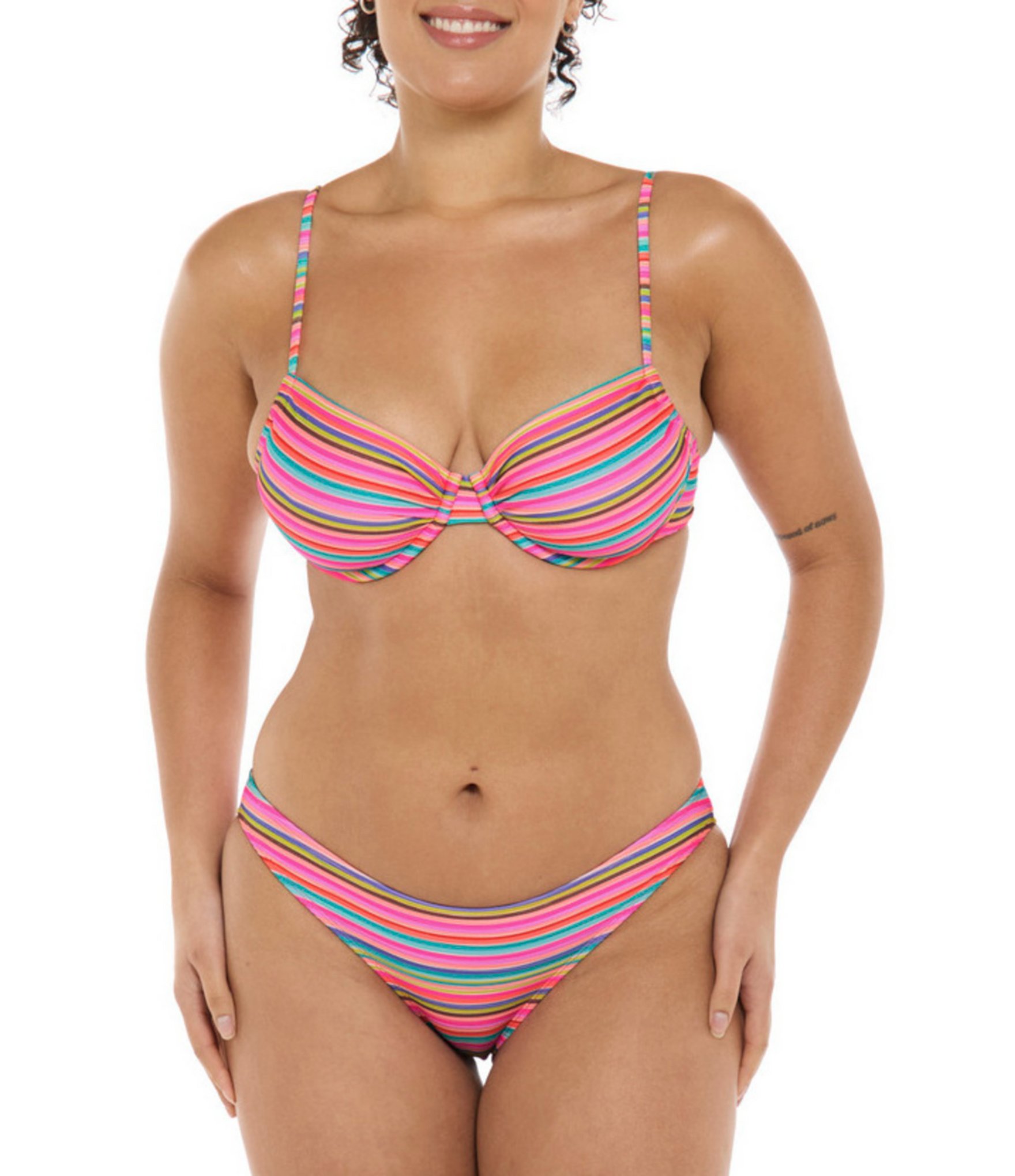 Body Glove Shimmer Bikini Mid Rise Hipster Swim Bottom