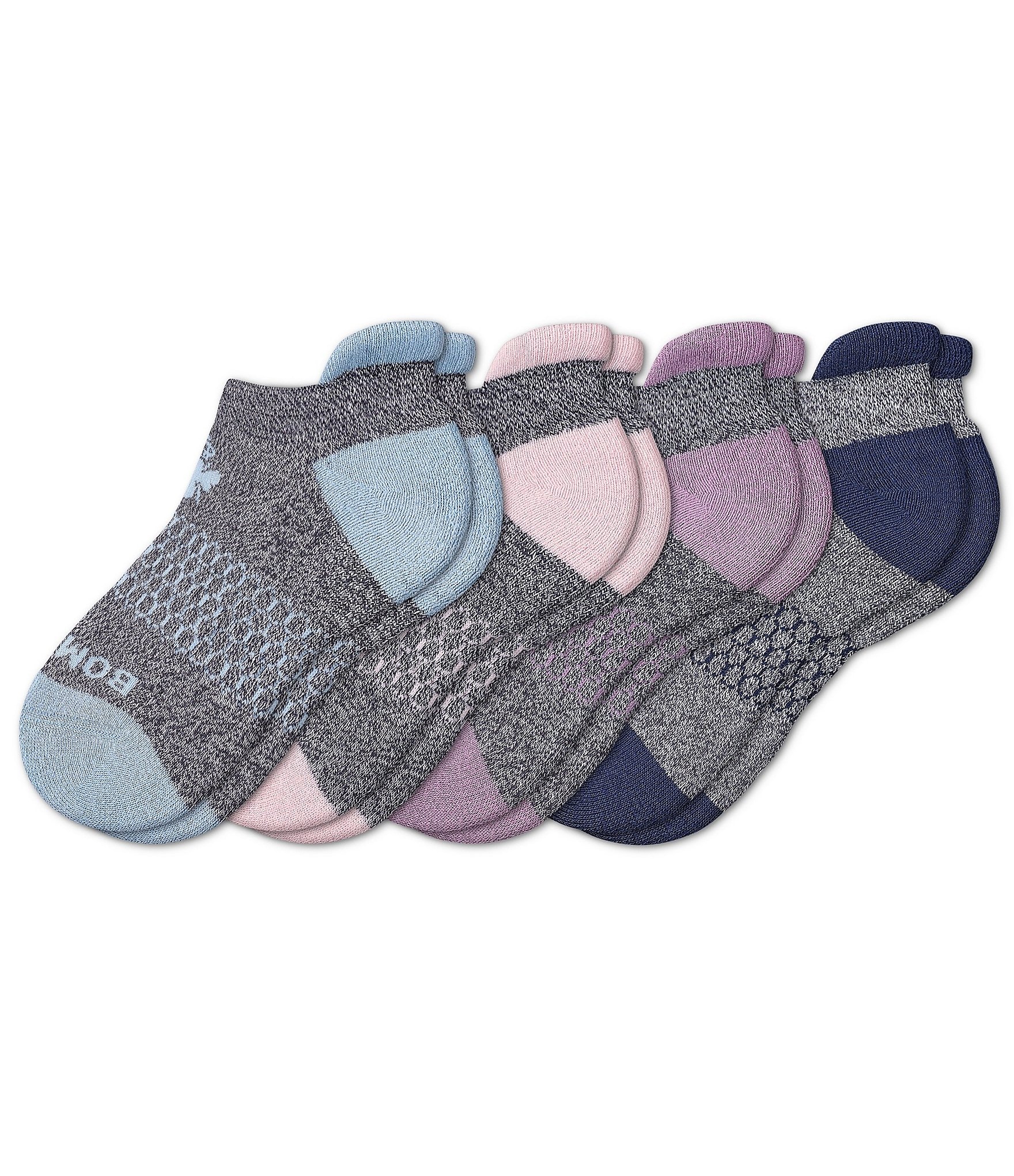 Bombas Big Kids Youth Solid Assorted Ankle 4Pack Socks Dillard's