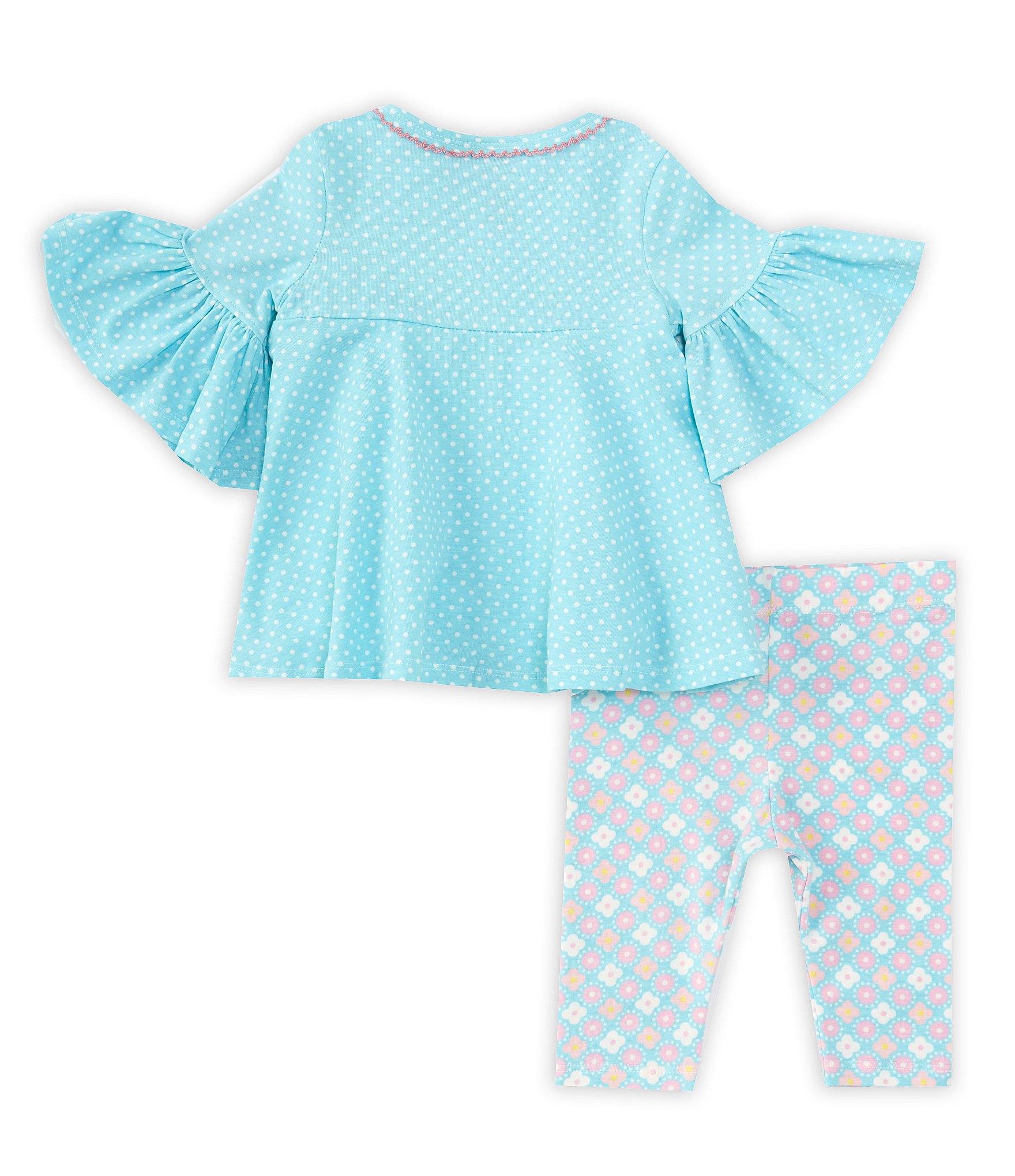 Bonnie Jean Baby Girls Newborn-24 Months 3/4 Sleeve Easter Egg Applique 2-Piece Set