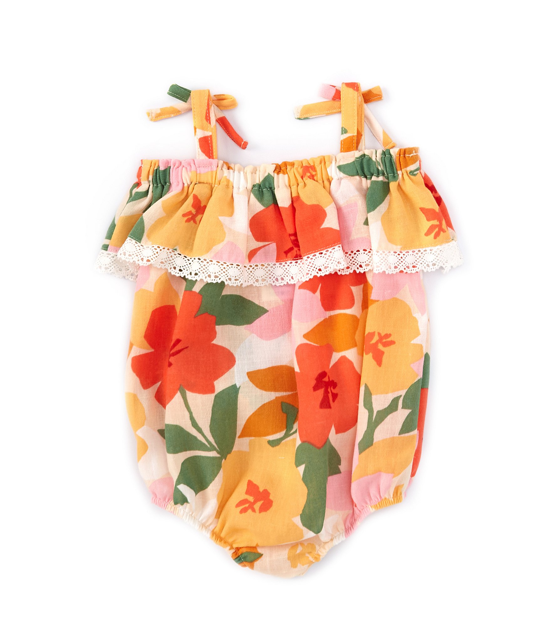 Bonnie Jean Baby Girls Newborn-24 Months Sleeveless Floral Printed Bubble