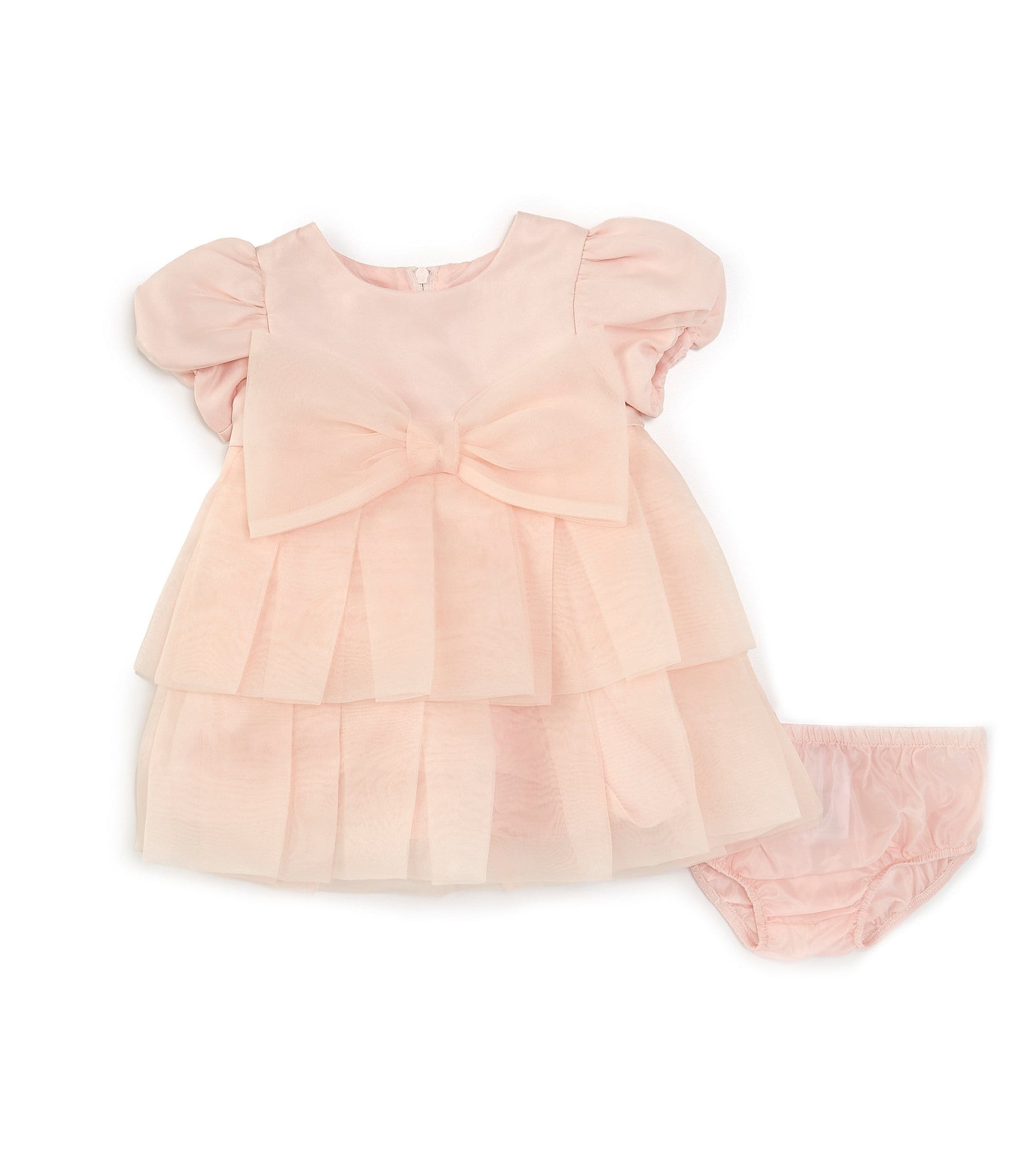 Bonnie Jean Baby Girls Newborn-24 Months Sleeveless Organza Fit & Flare Dress