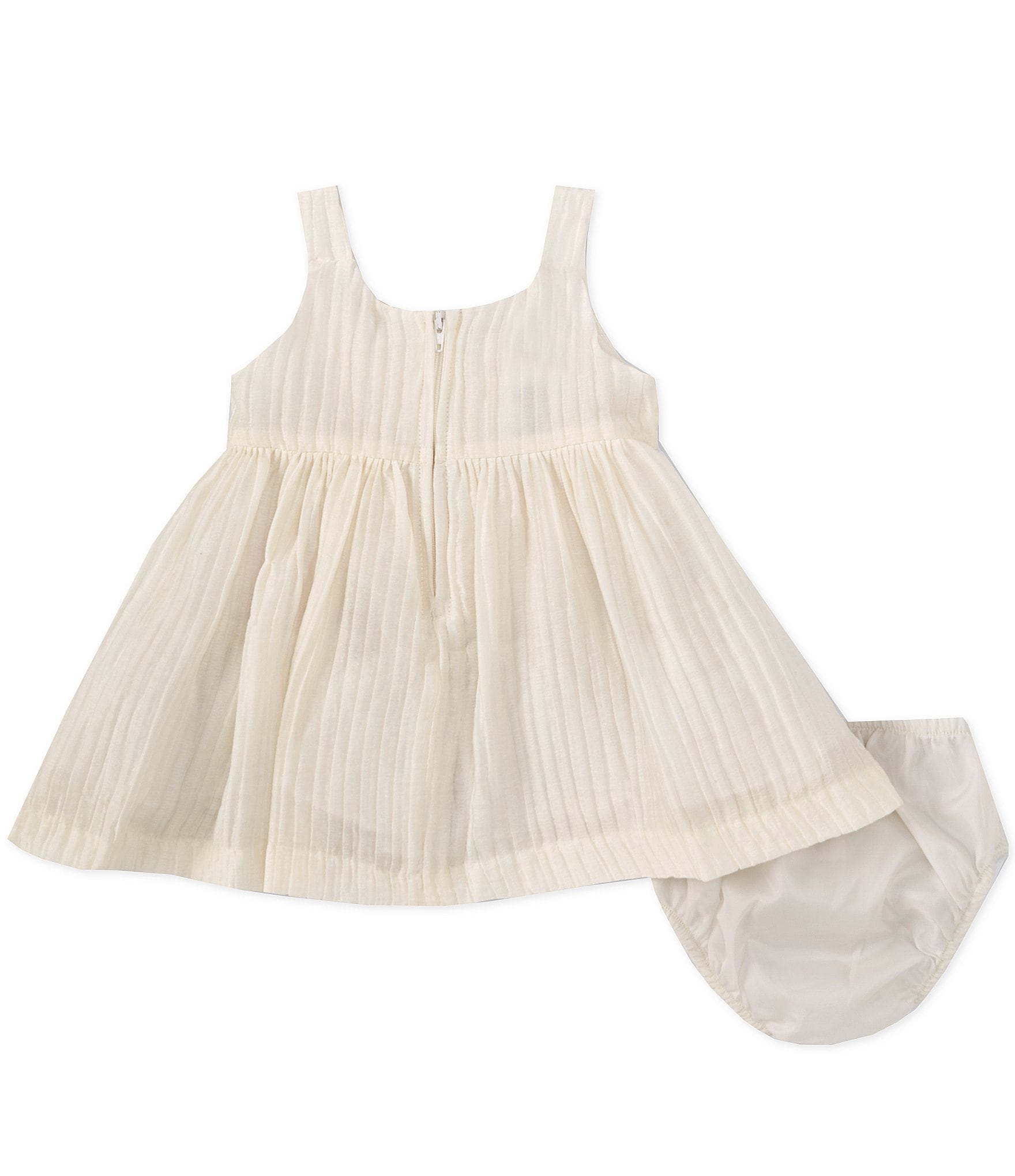 Bonnie Jean Baby Girls Newborn-24 Months Sleeveless Striped Taffeta A-Line Dress