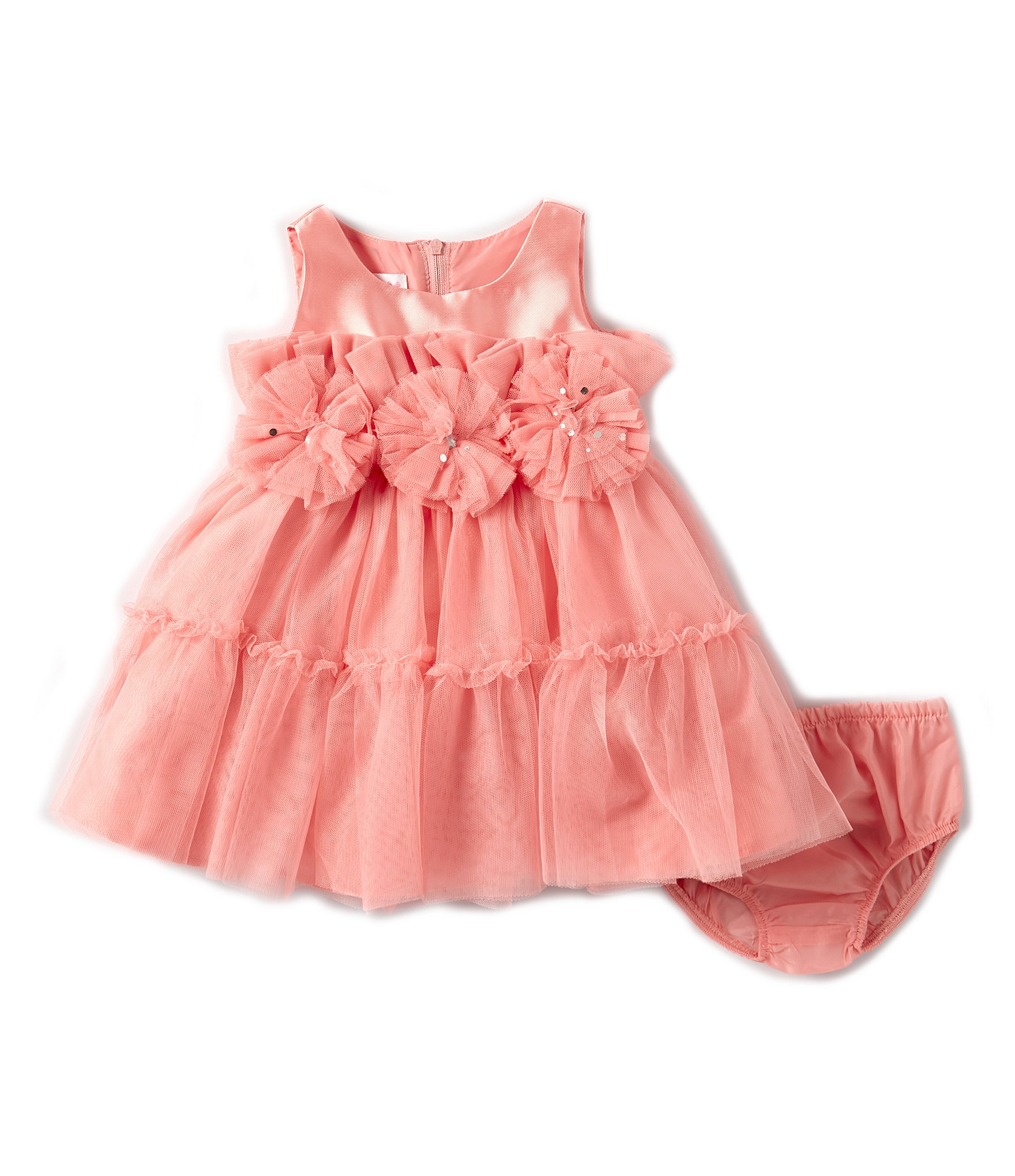 Bonnie Jean Baby Girls Newborn-24 Months Sleeveless Tulle Cupcake Dress