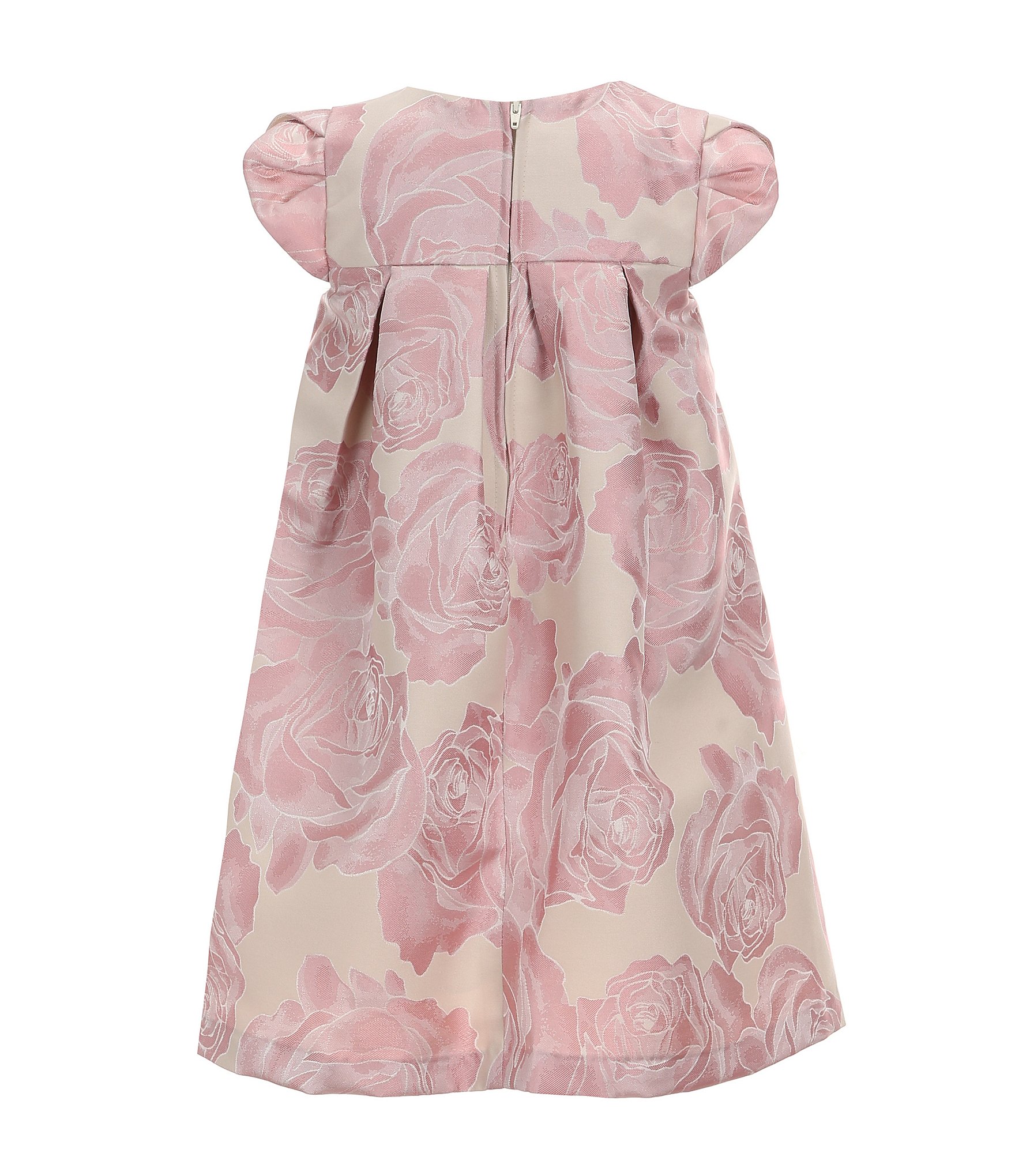 Bonnie Jean Little Girls 2T-4T Months Petal Sleeve Floral Jacquard Trapeze Dress