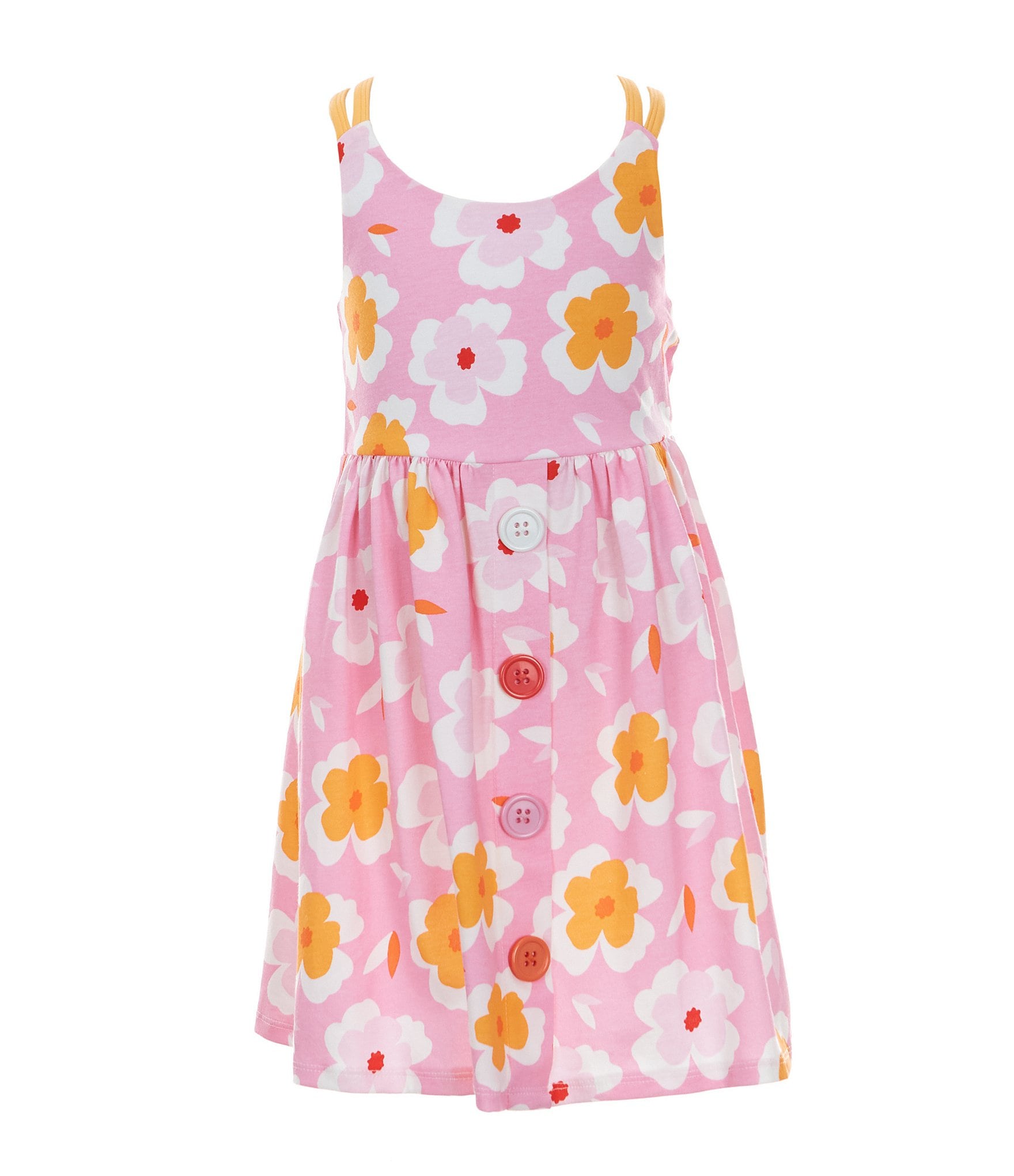 Bonnie Jean Little Girls 2T-6X Sleeveless Floral Knit Fit & Flare Dress