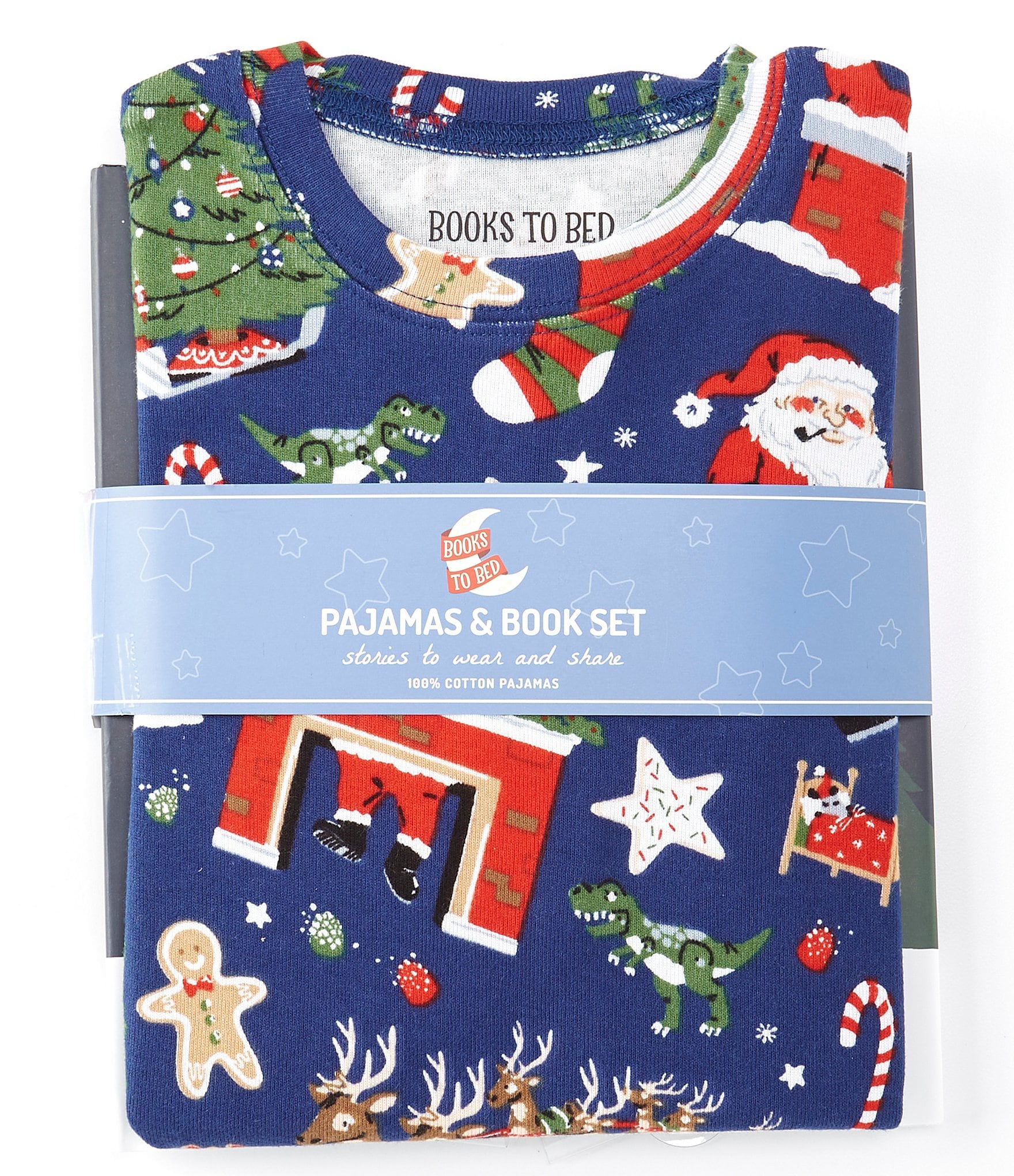 Books To Bed Kids 2-10 Twas The Night Before Christmas Two-Piece Pajamas & Book Set