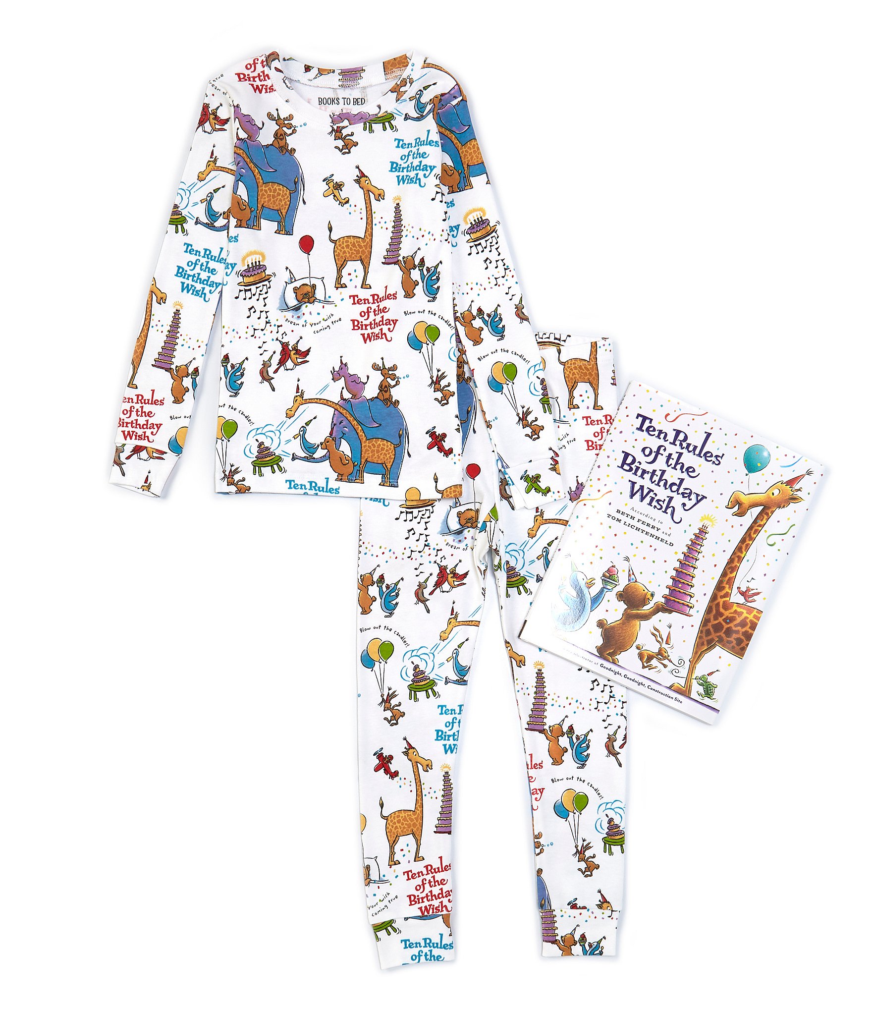 Books To Bed Kids 2-10 Ten Rules of the Birthday Wish Two-Piece Pajamas &  Book Set | Dillard's