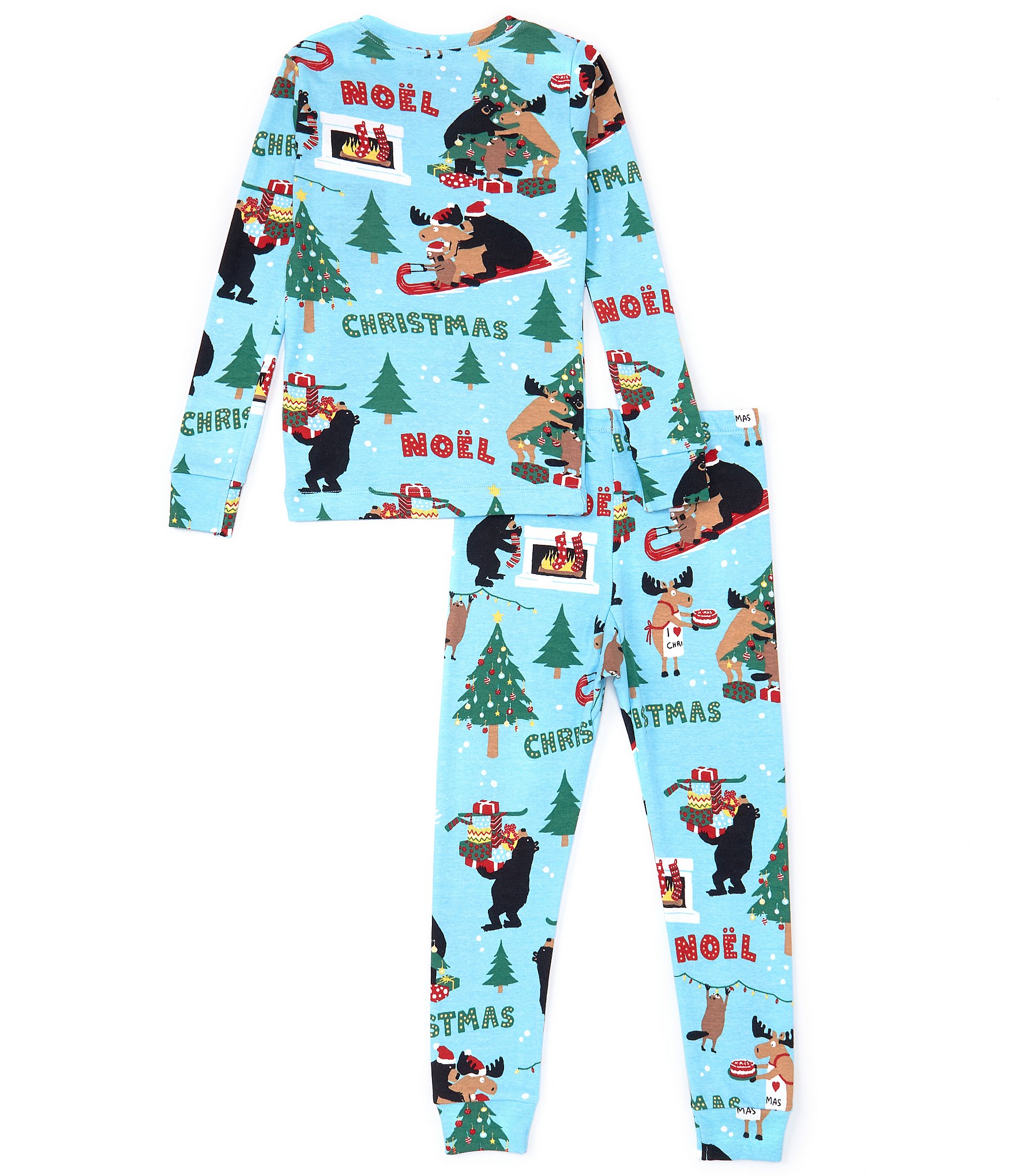 Books To Bed Little/Big Boys 2-10 Wild About Christmas 2-Piece Pajama & Book Set