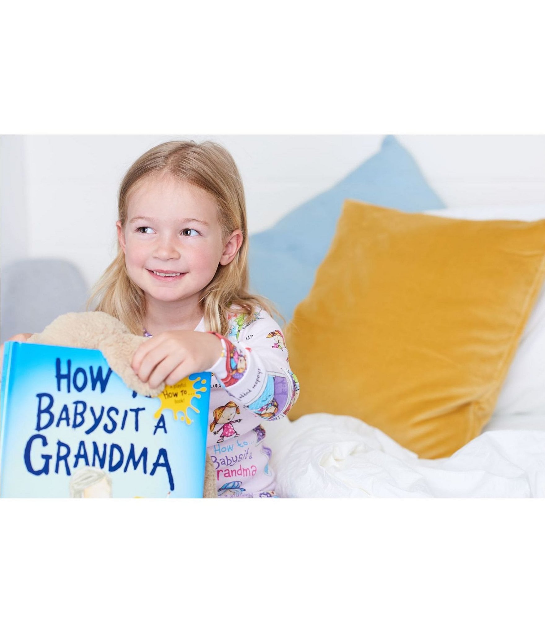 Books To Bed Little/Big Girls 2-10 How To Babysit a Grandma Fitted Two-Piece Pajamas & Book Set