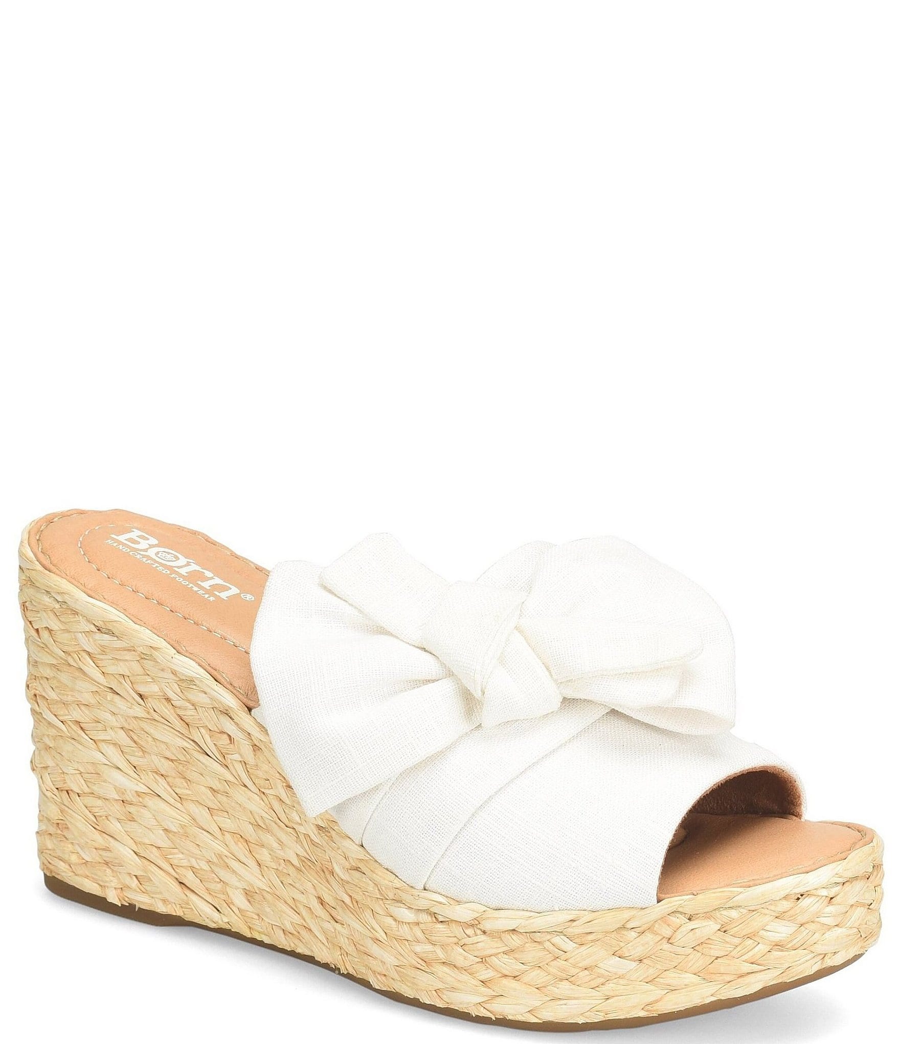 Born Sharr Leather Platform Thong Sandals