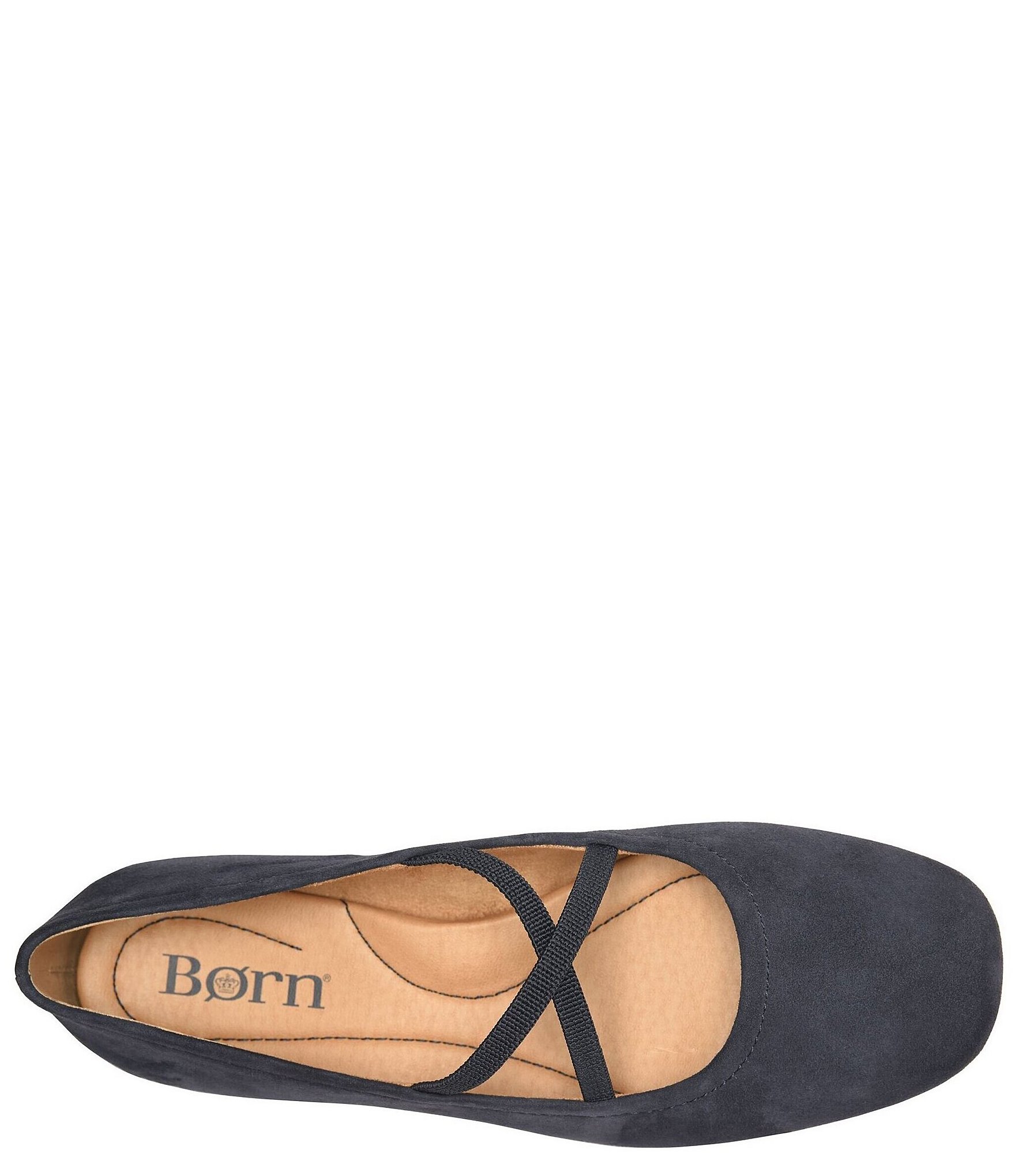 Born Brylee Suede Criss-Cross Straps Ballet Flats
