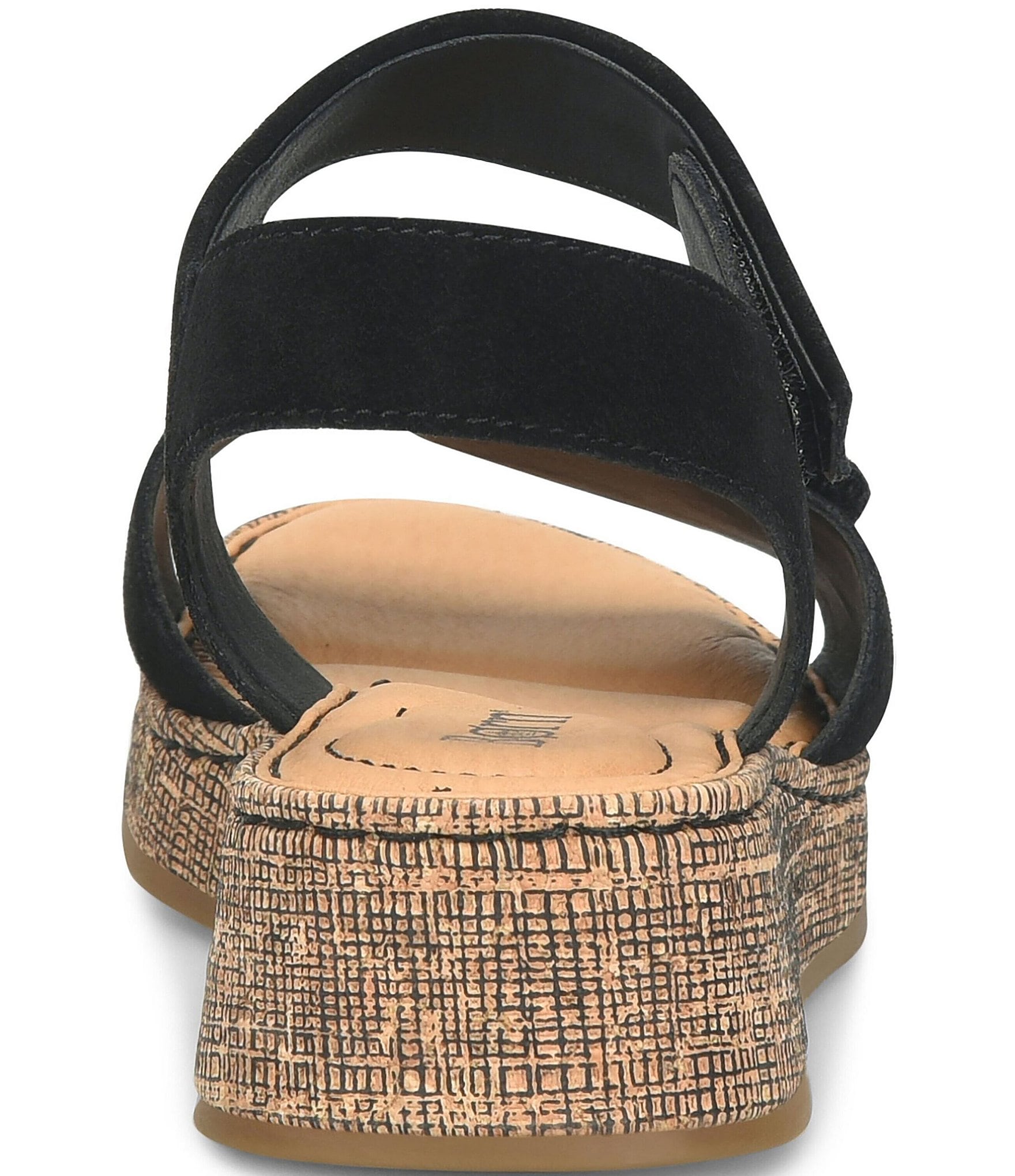 Born Cabnas Suede Hook-and-Loop Ankle Wrap Sandals