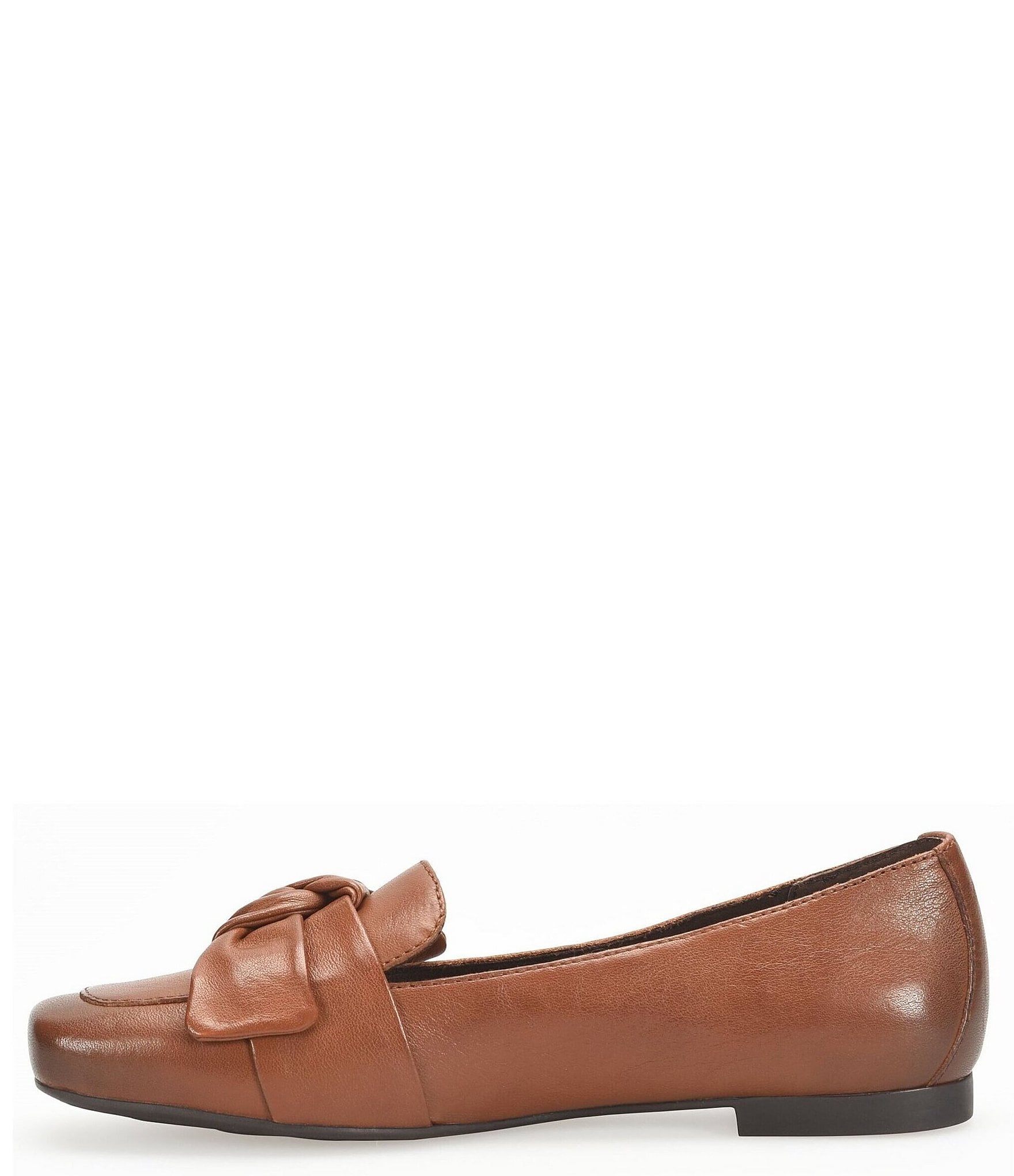 Born Carrine Bow Detail Leather Slip On Loafers
